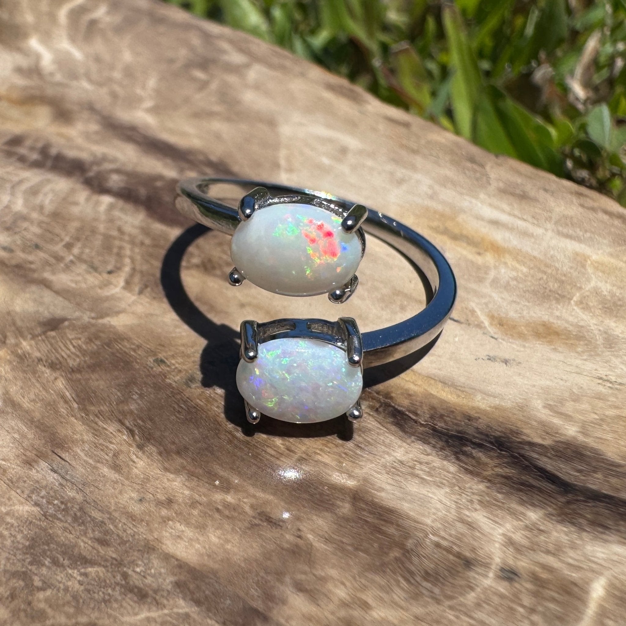 Exmouth Horizon - 1.4ct Coober Pedy Opal 925 Silver Ring