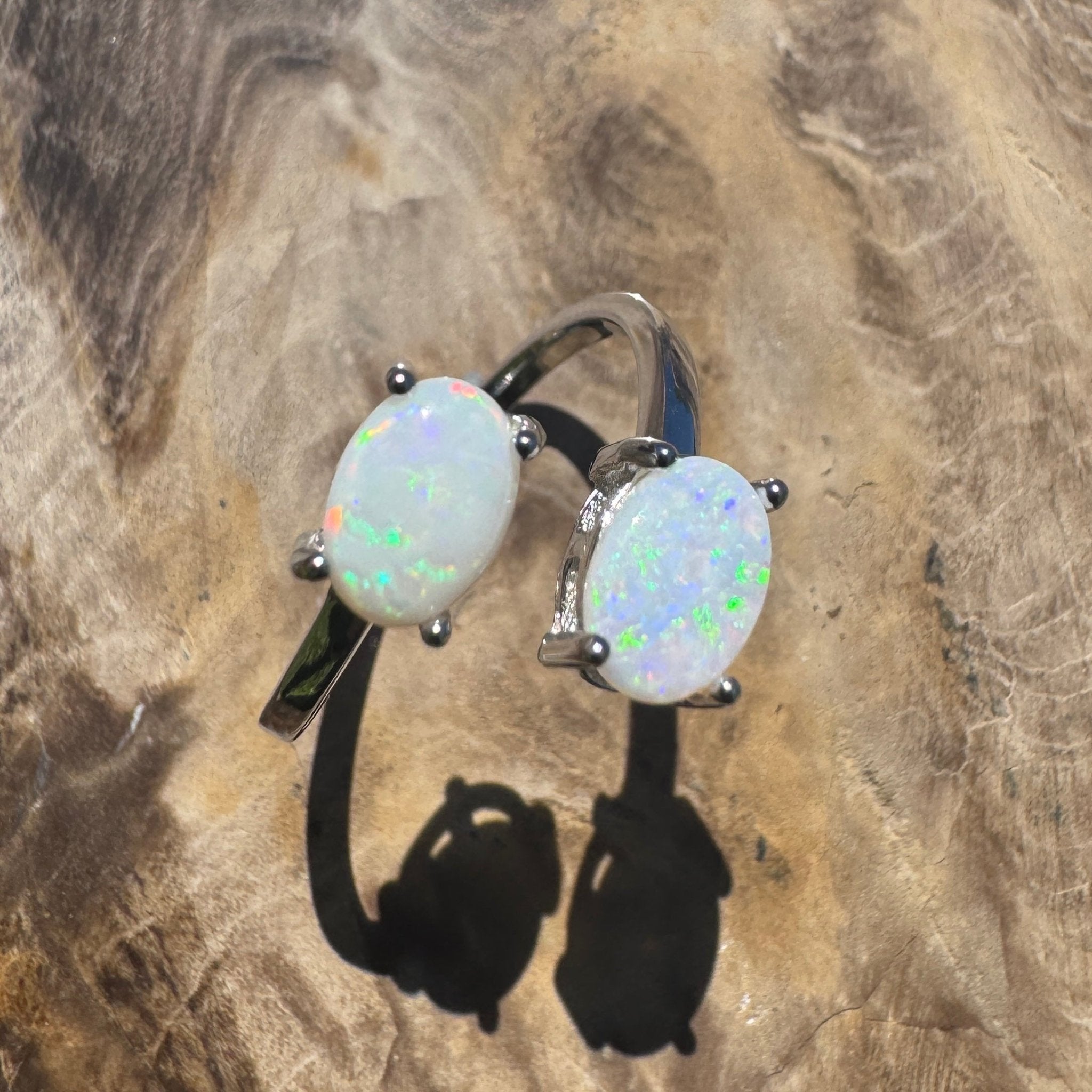 Exmouth Horizon - 1.4ct Coober Pedy Opal 925 Silver Ring