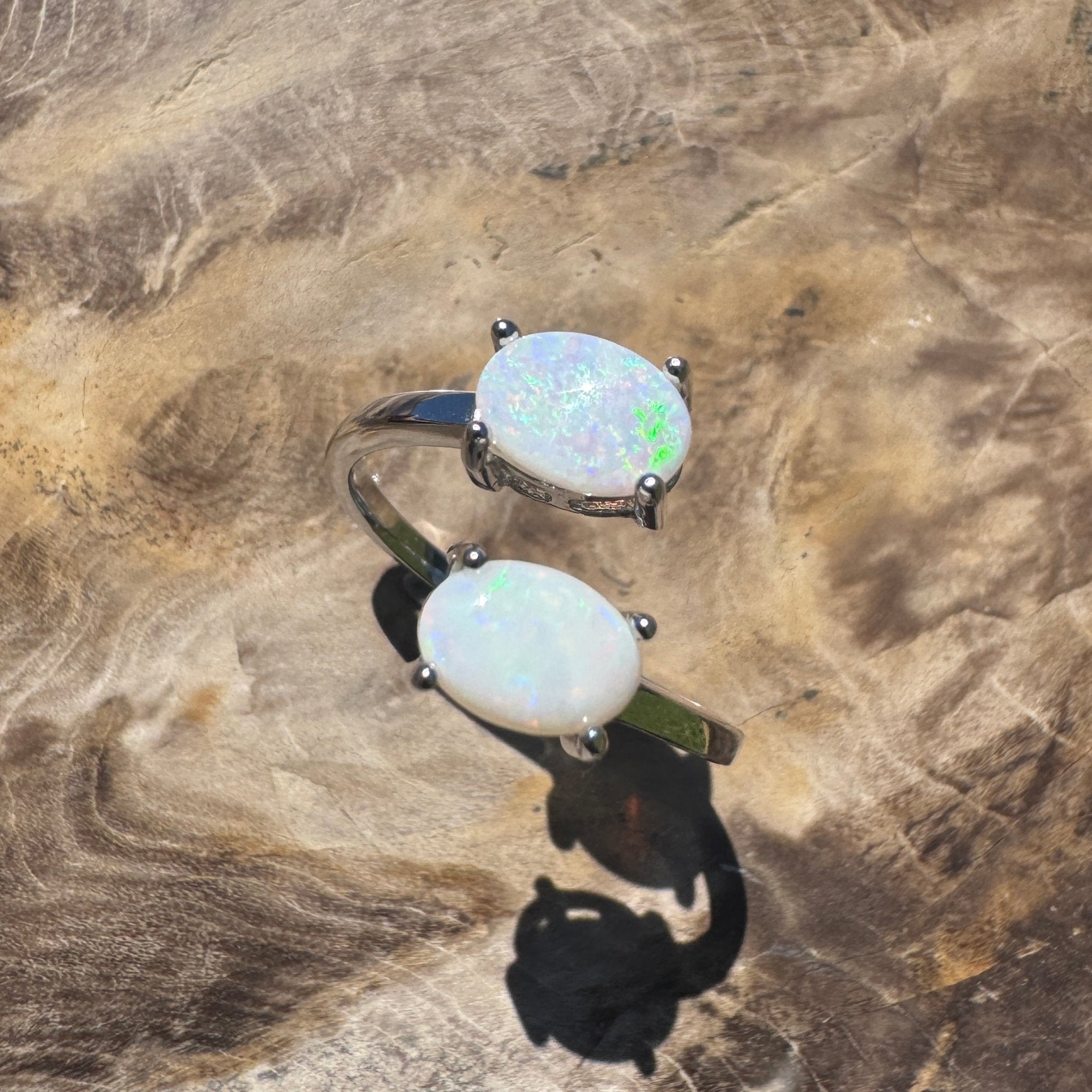 Exmouth Horizon - 1.4ct Coober Pedy Opal 925 Silver Ring