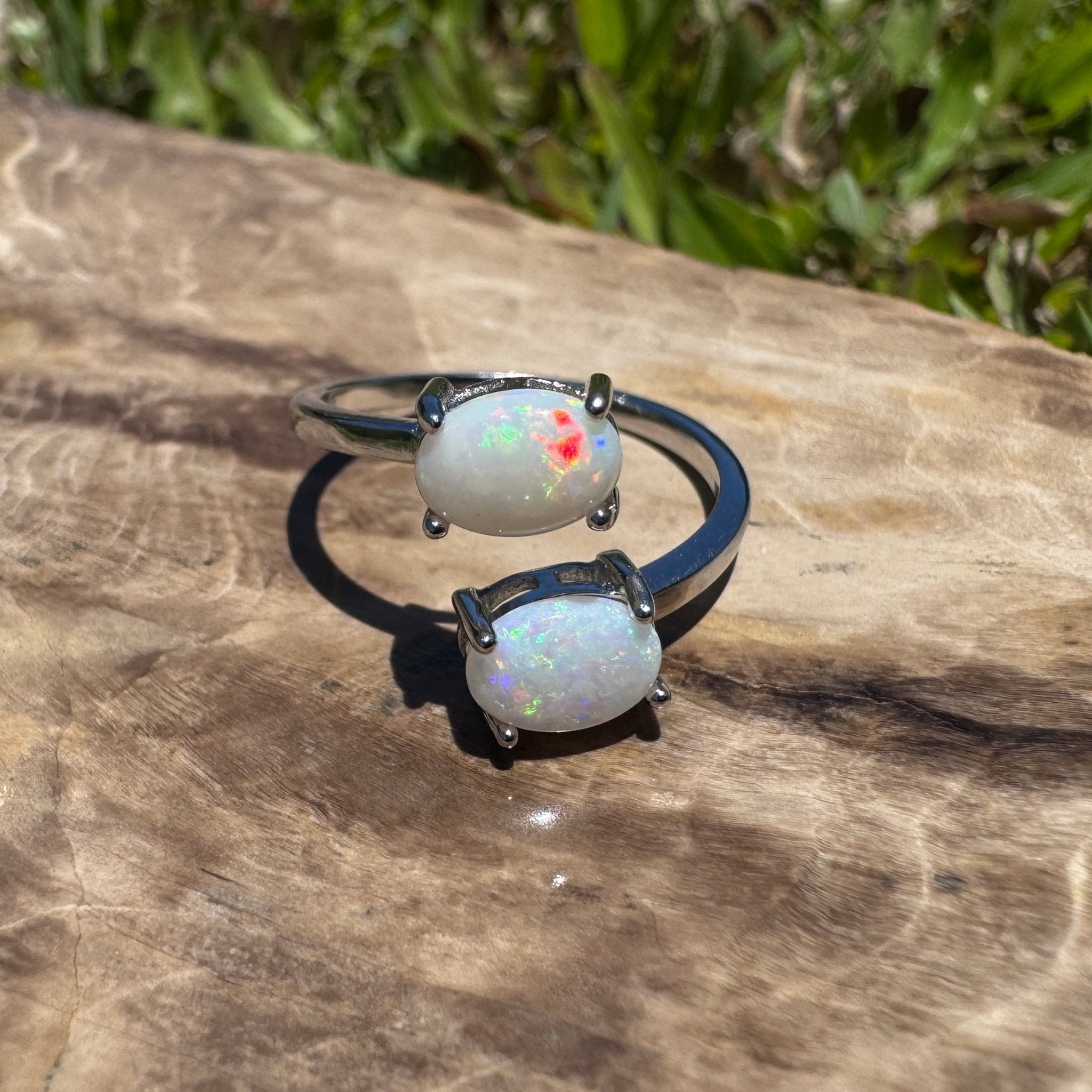 Exmouth Horizon - 1.4ct Coober Pedy Opal 925 Silver Ring