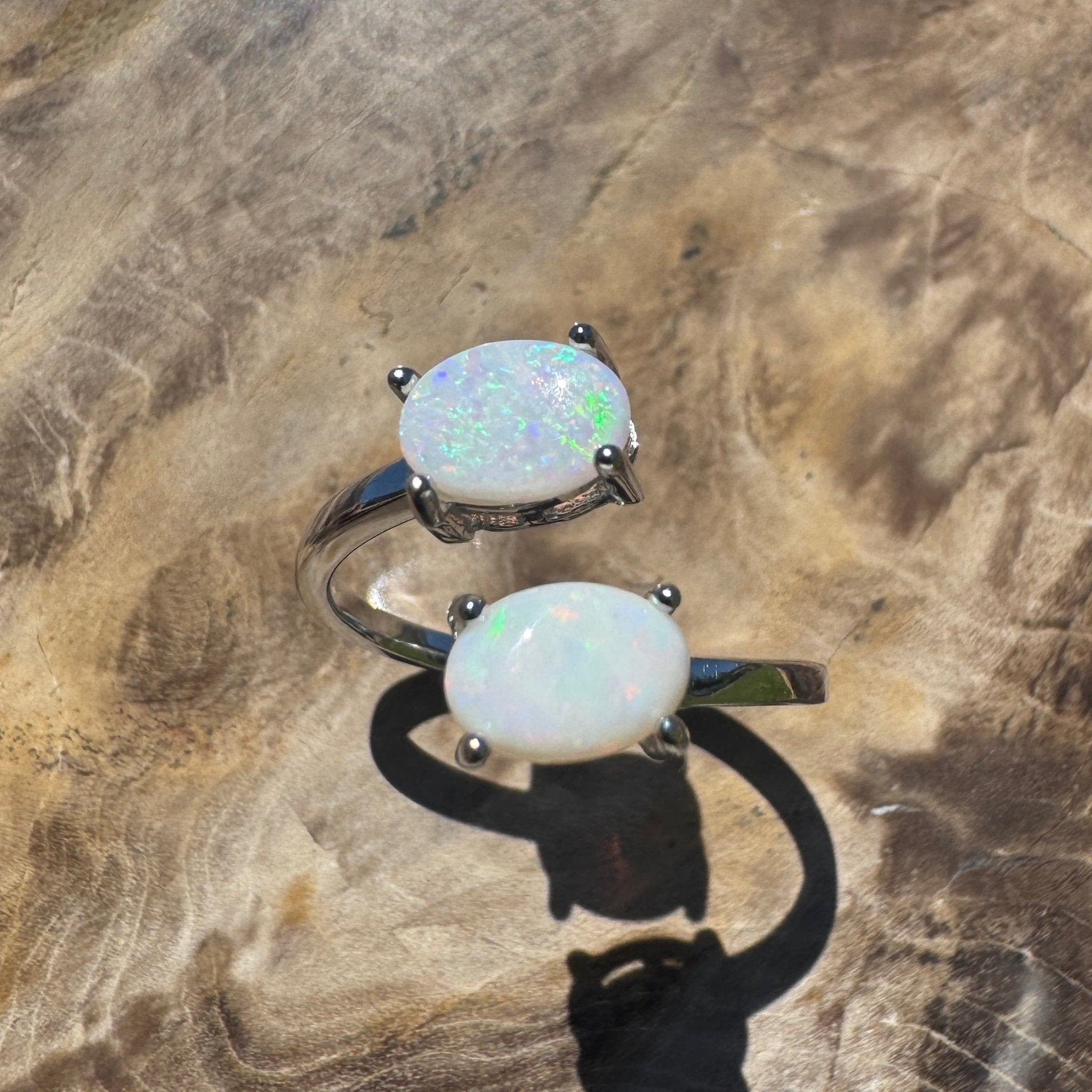 Exmouth Horizon - 1.4ct Coober Pedy Opal 925 Silver Ring