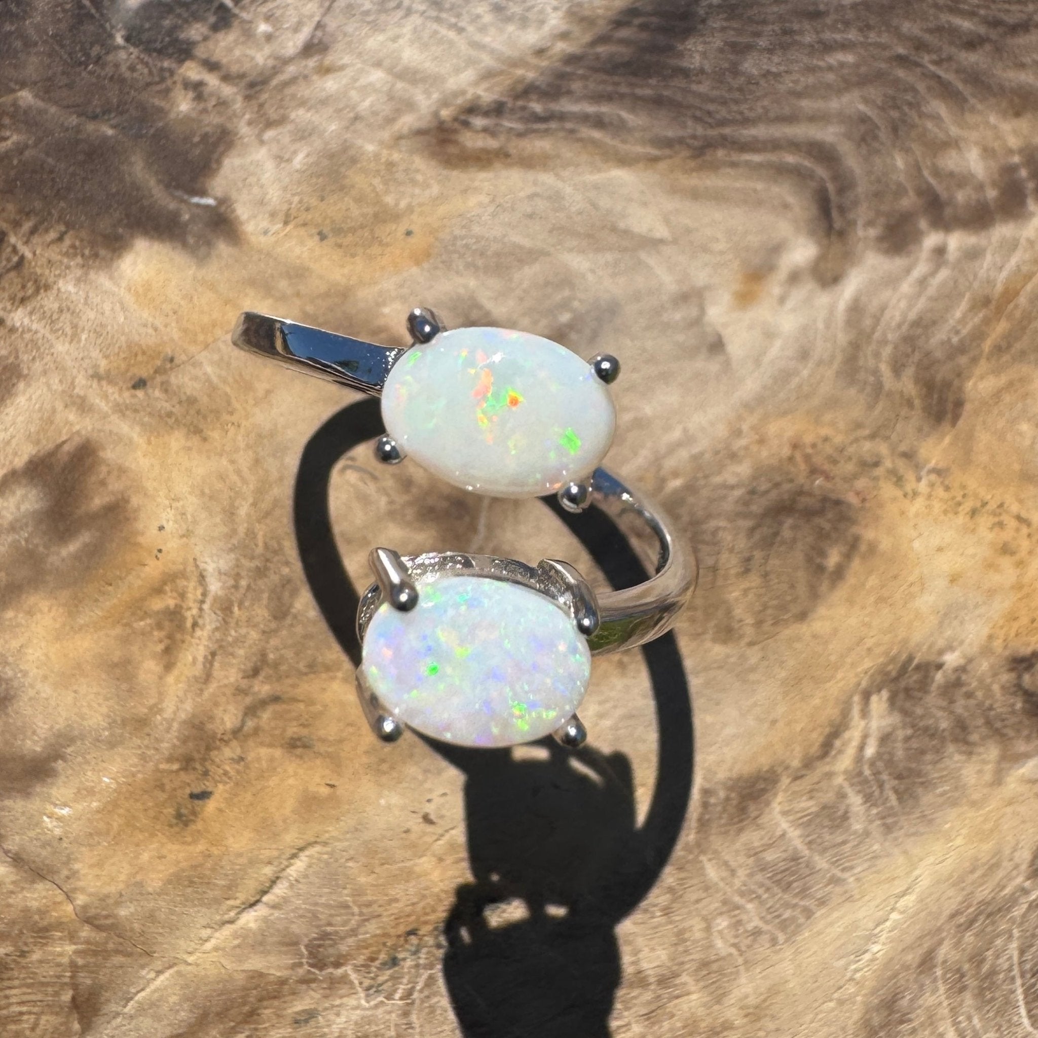 Exmouth Horizon - 1.4ct Coober Pedy Opal 925 Silver Ring