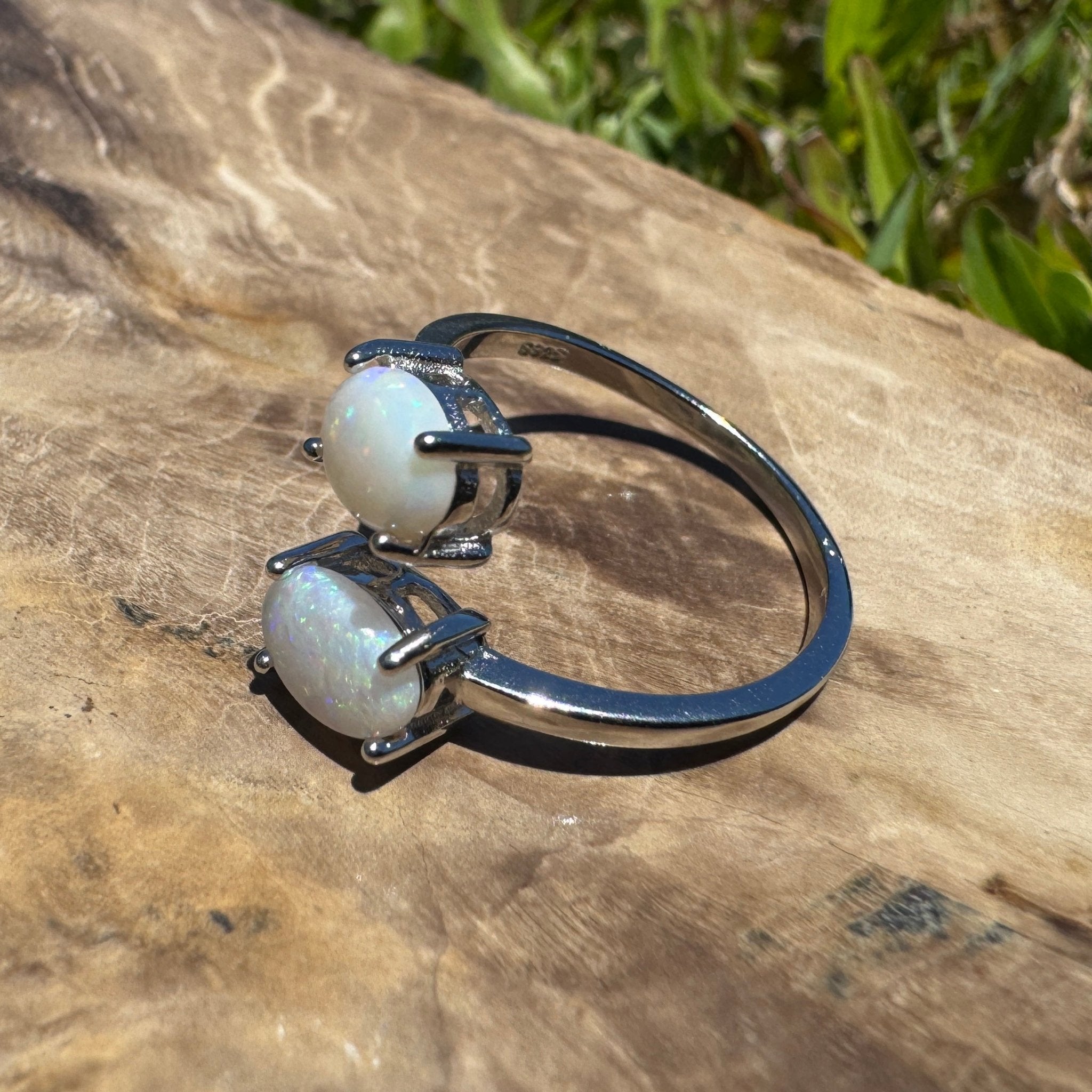 Exmouth Horizon - 1.4ct Coober Pedy Opal 925 Silver Ring