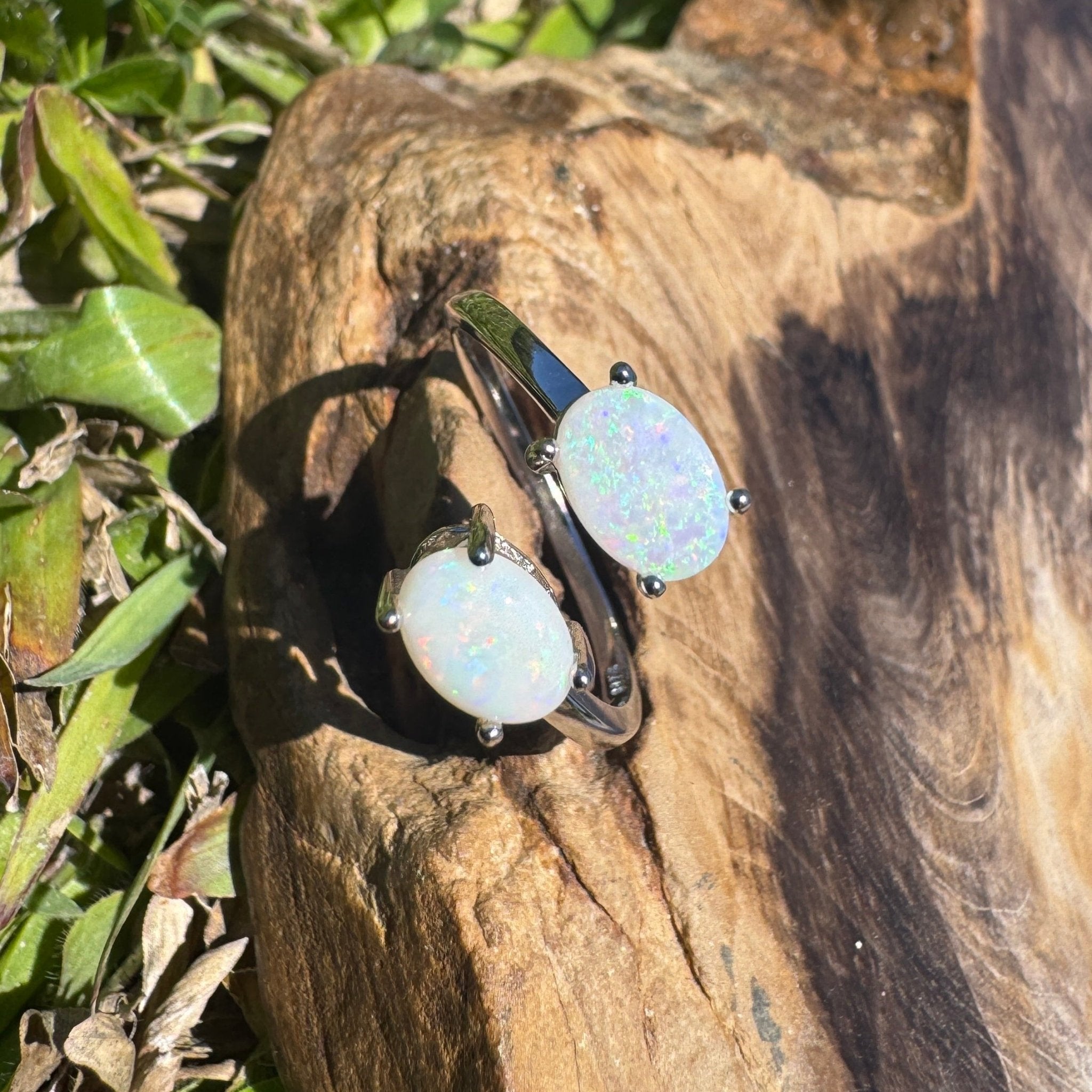 Exmouth Horizon - 1.4ct Coober Pedy Opal 925 Silver Ring