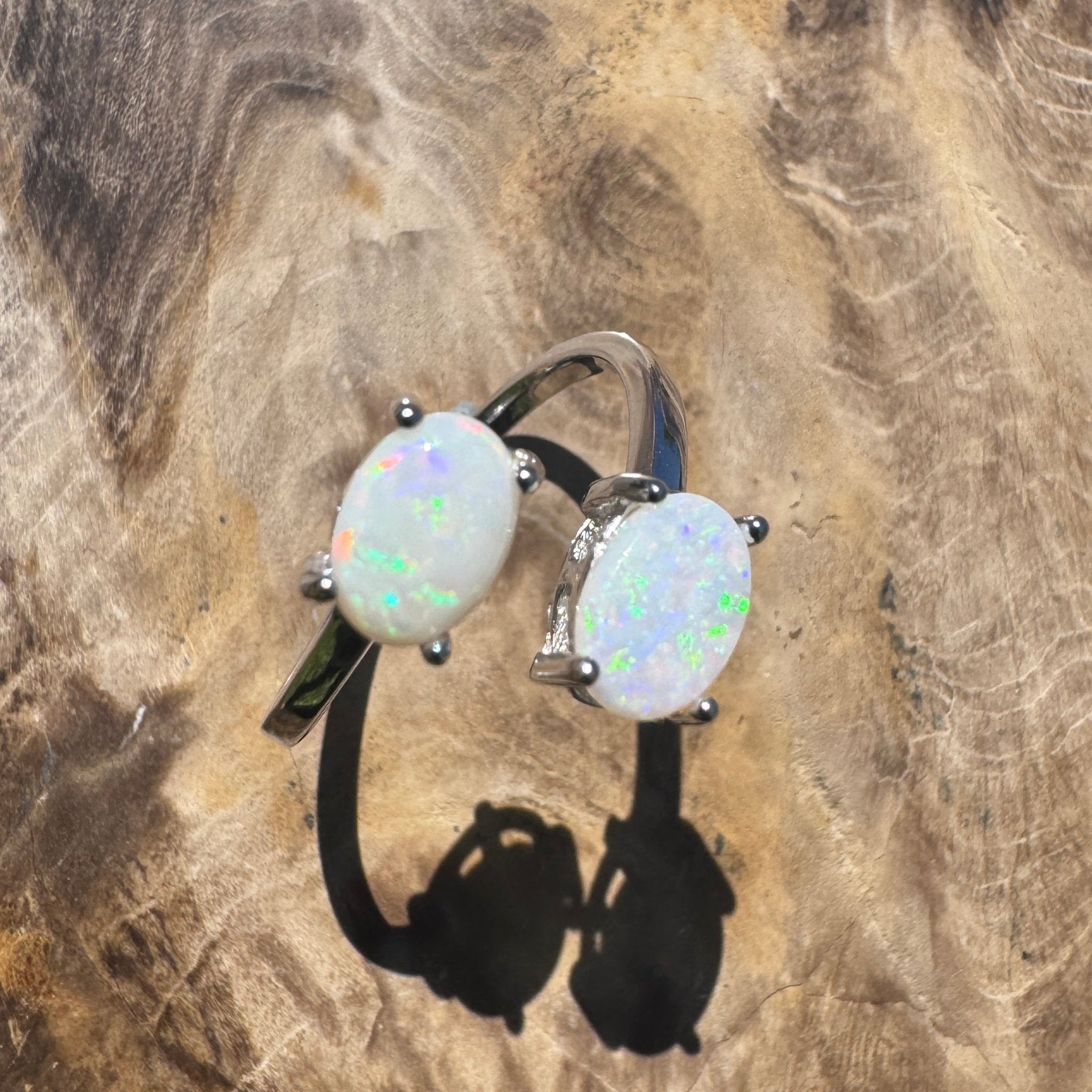 Exmouth Horizon - 1.4ct Coober Pedy Opal 925 Silver Ring