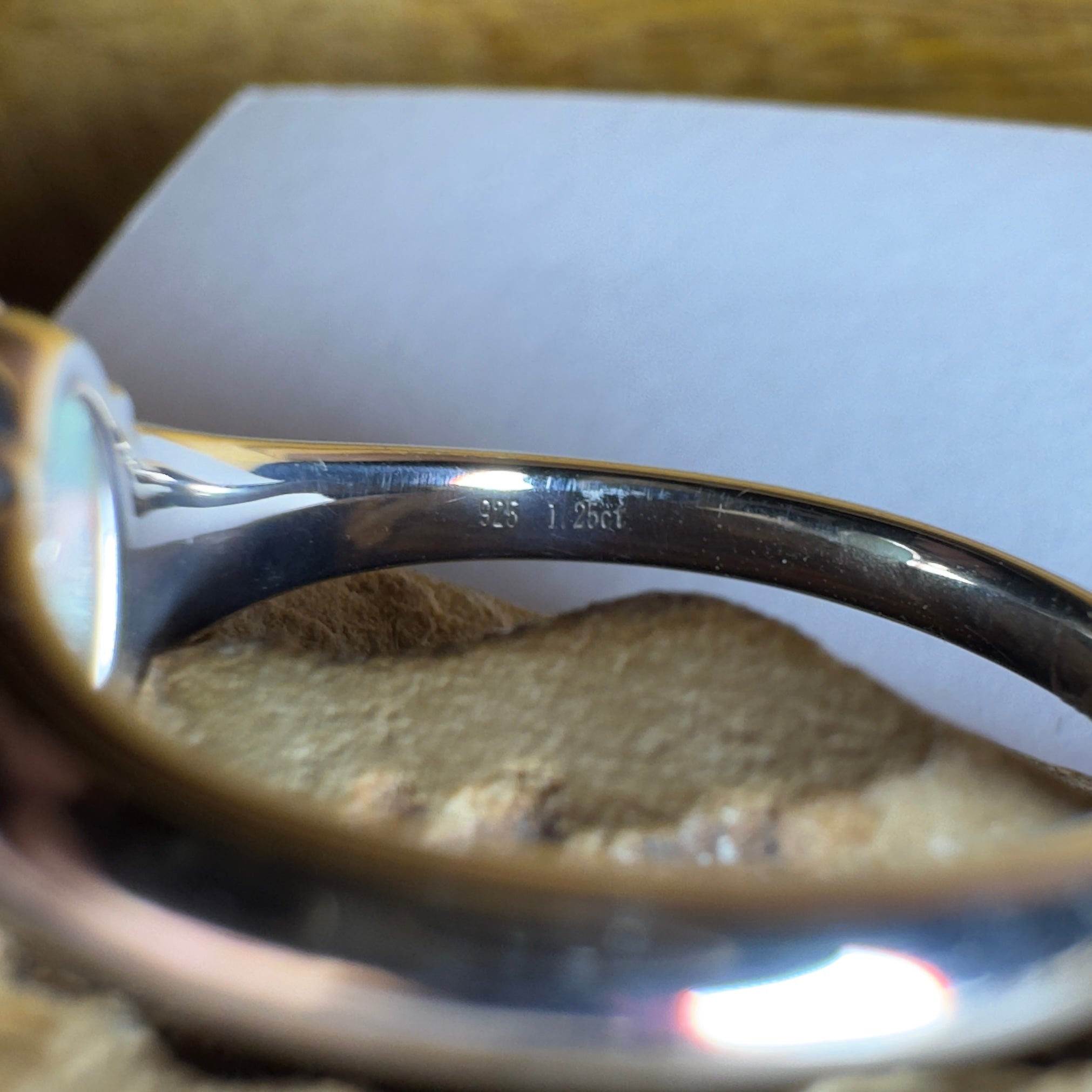 Freycinet Fire ~ 1.25ct Solid Coober Pedy Crystal Opal 925 Silver Ring