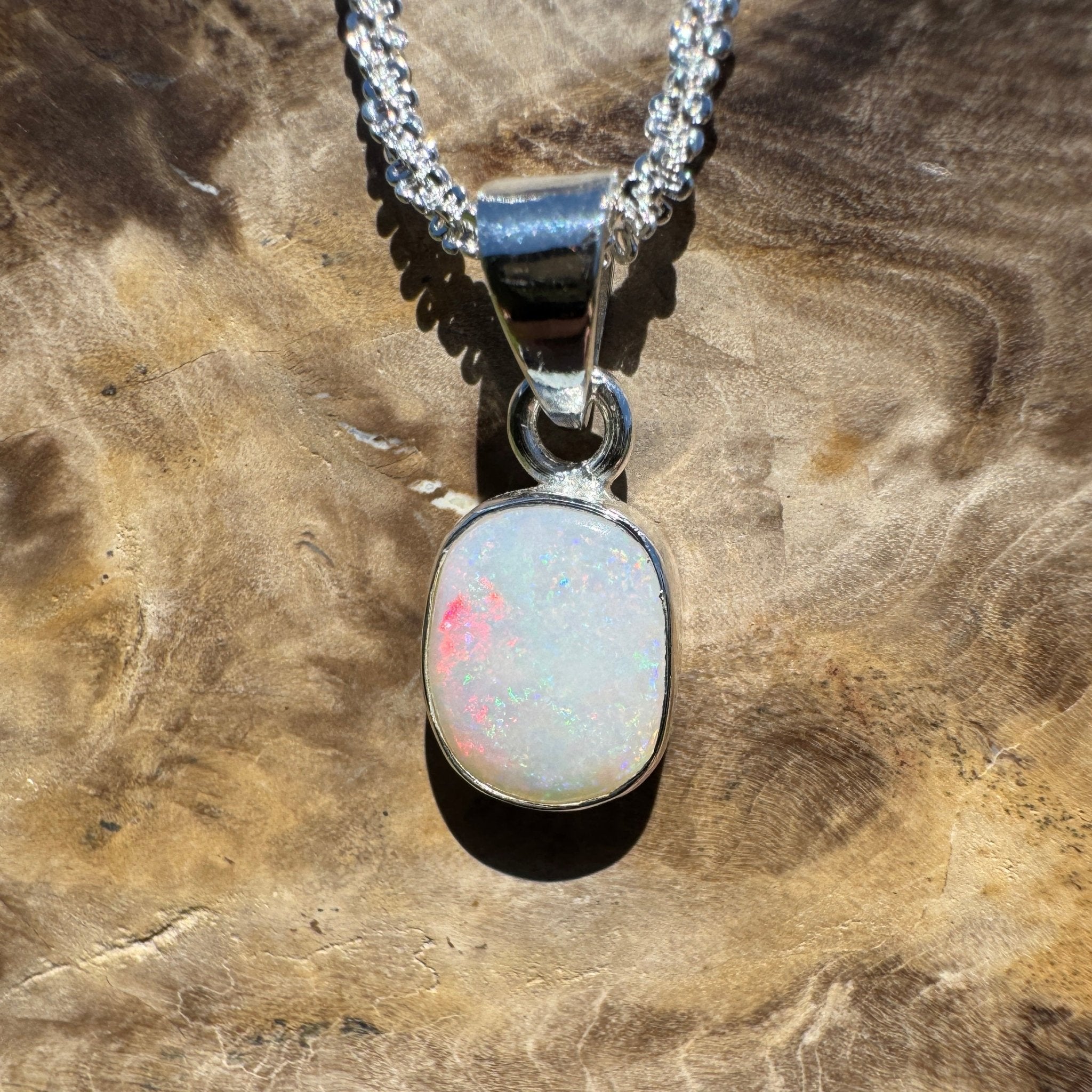 Gnulli Reefshine – 1.5ct Lightning Ridge Opal 925 Silver Pendant