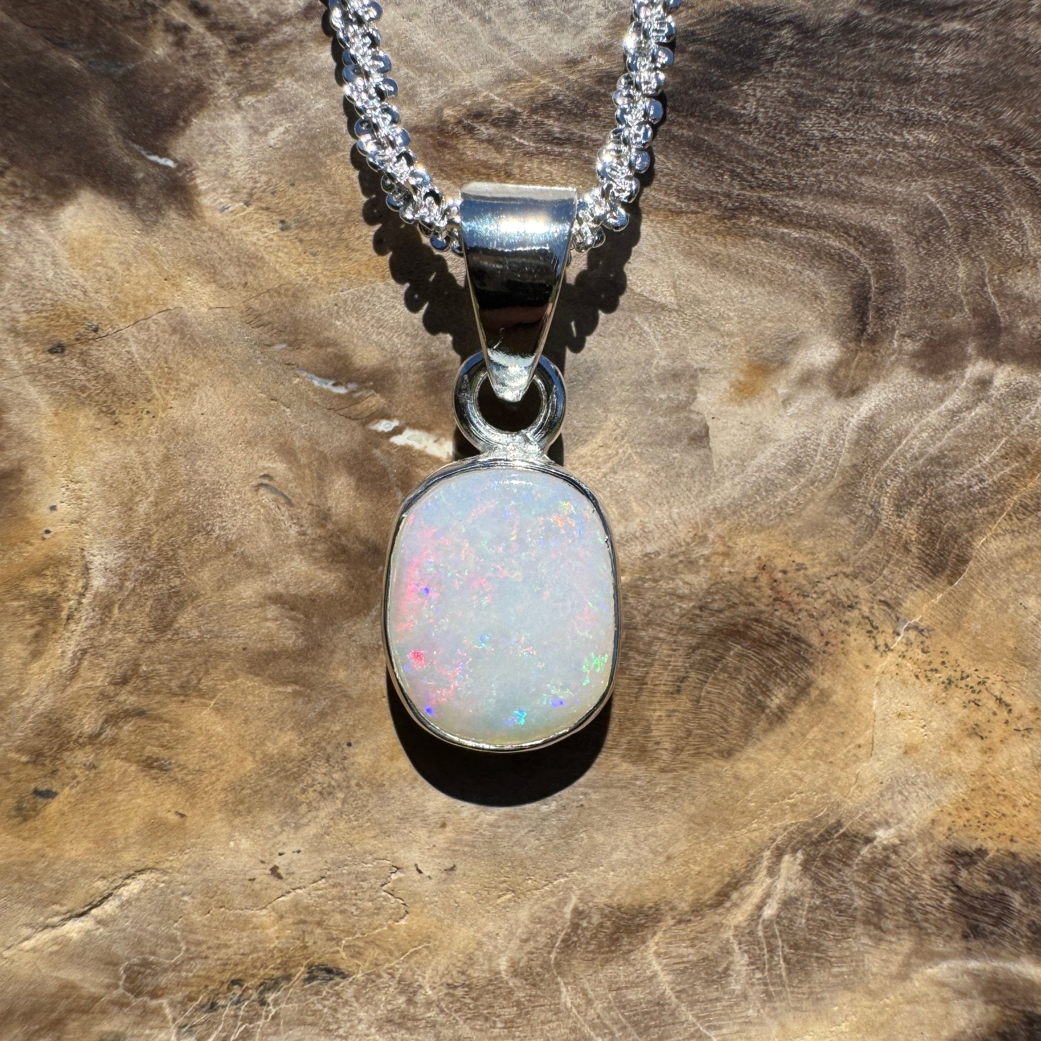 Gnulli Reefshine – 1.5ct Lightning Ridge Opal 925 Silver Pendant