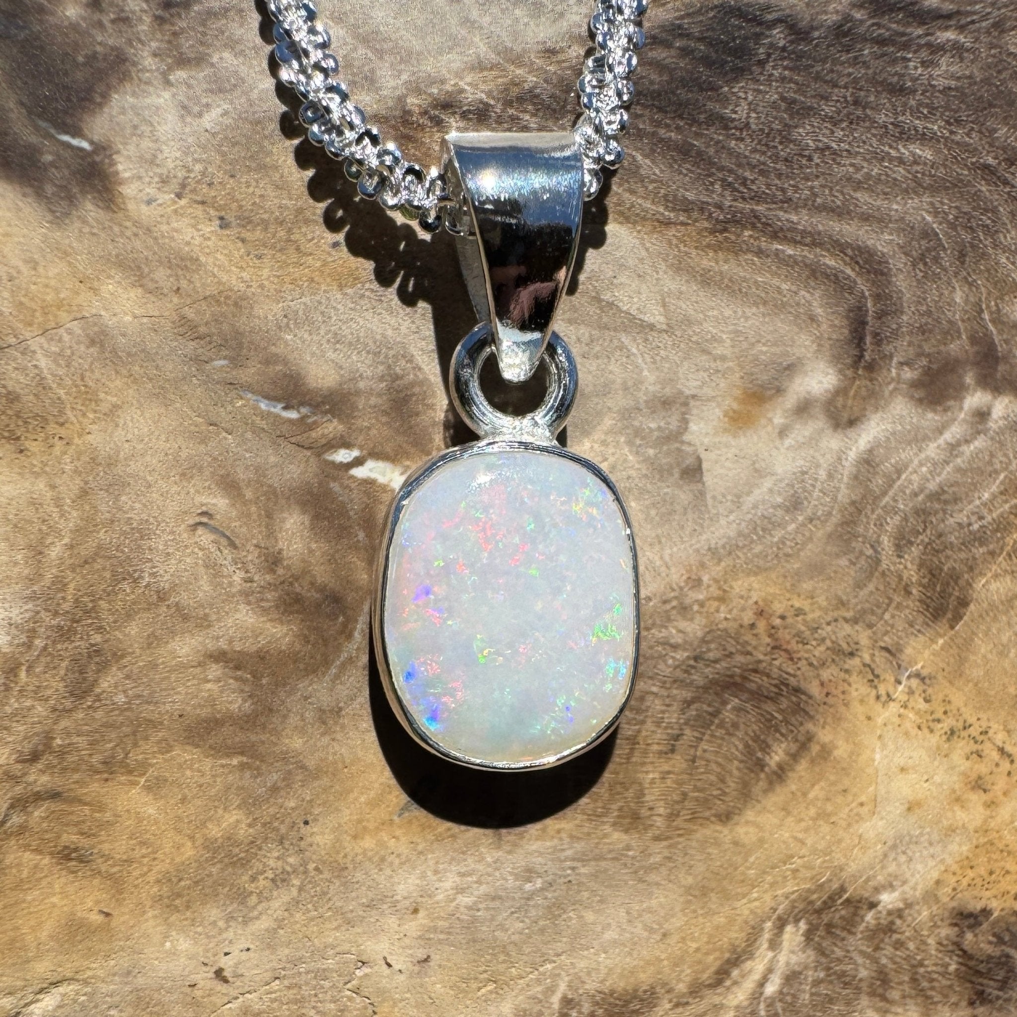 Gnulli Reefshine – 1.5ct Lightning Ridge Opal 925 Silver Pendant