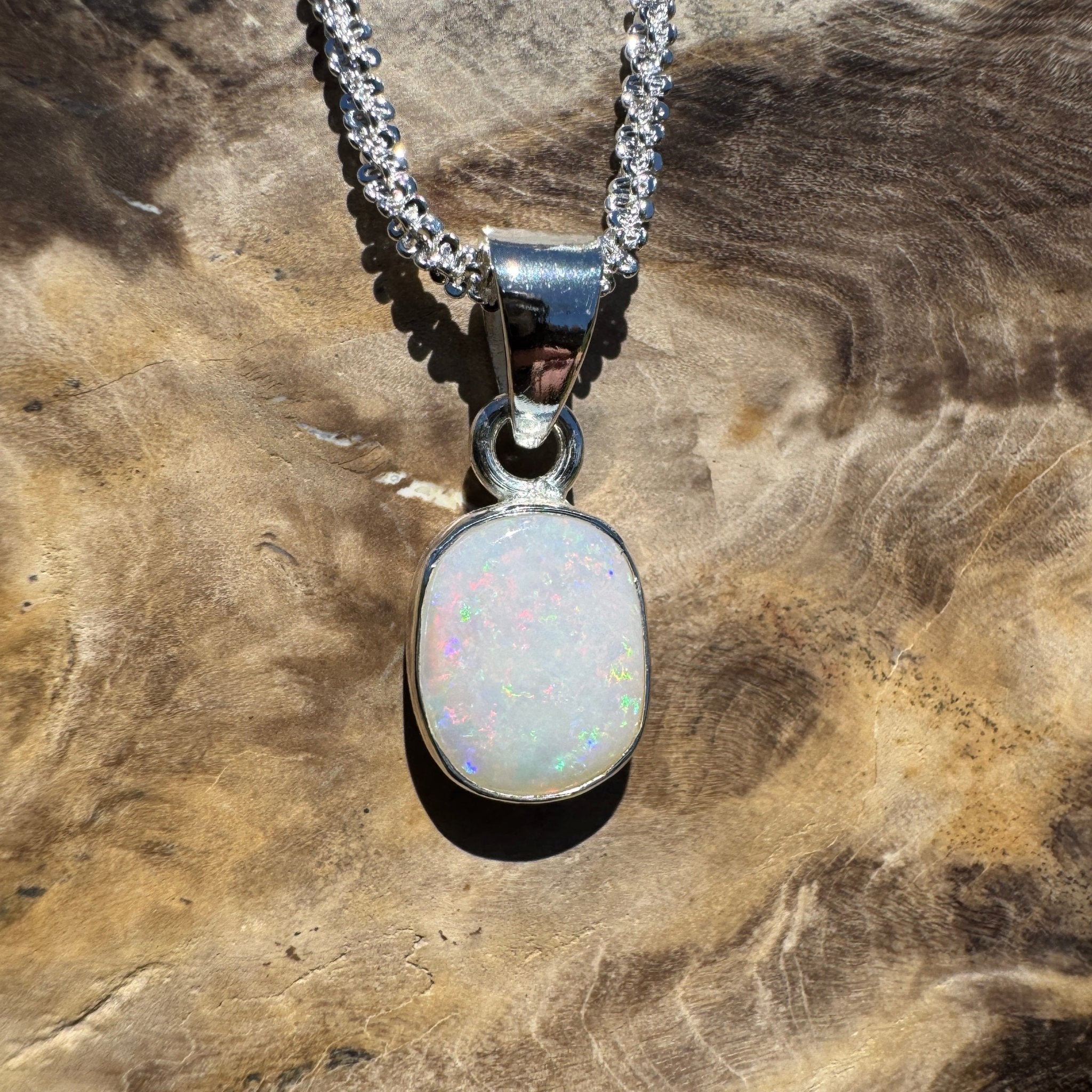 Gnulli Reefshine – 1.5ct Lightning Ridge Opal 925 Silver Pendant