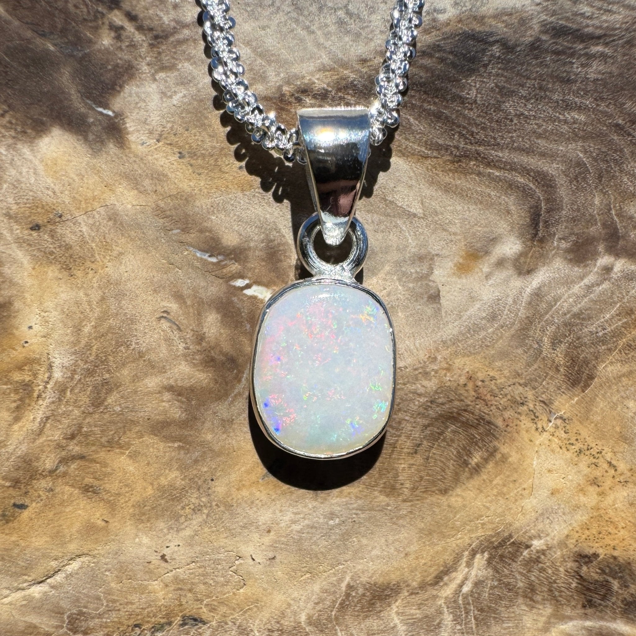 Gnulli Reefshine – 1.5ct Lightning Ridge Opal 925 Silver Pendant