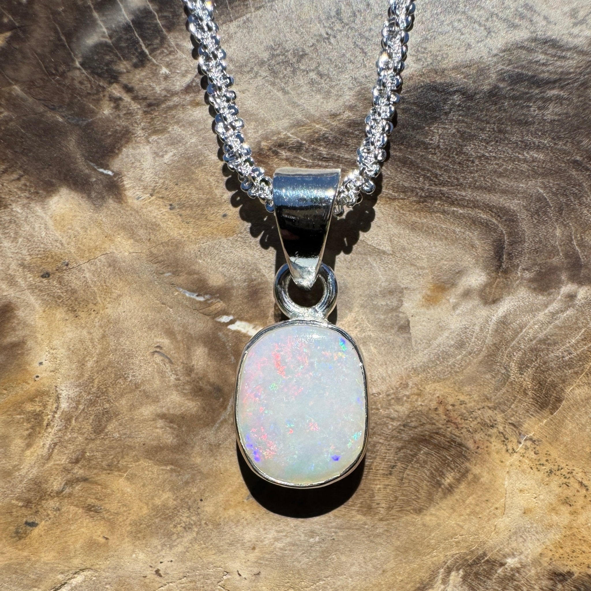 Gnulli Reefshine – 1.5ct Lightning Ridge Opal 925 Silver Pendant