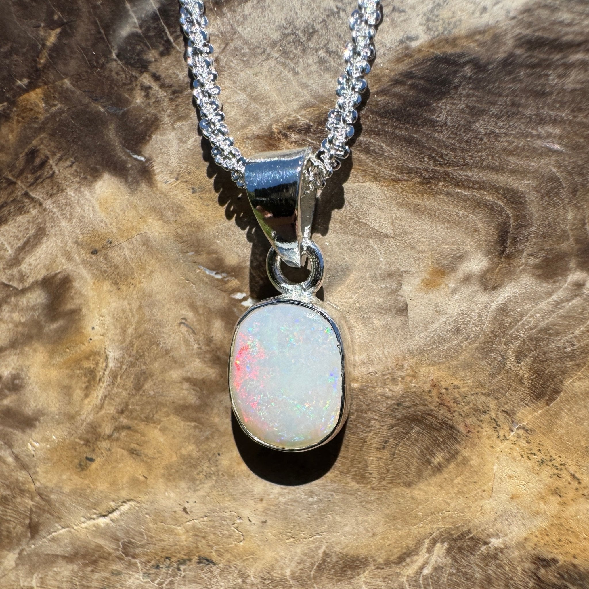Gnulli Reefshine – 1.5ct Lightning Ridge Opal 925 Silver Pendant