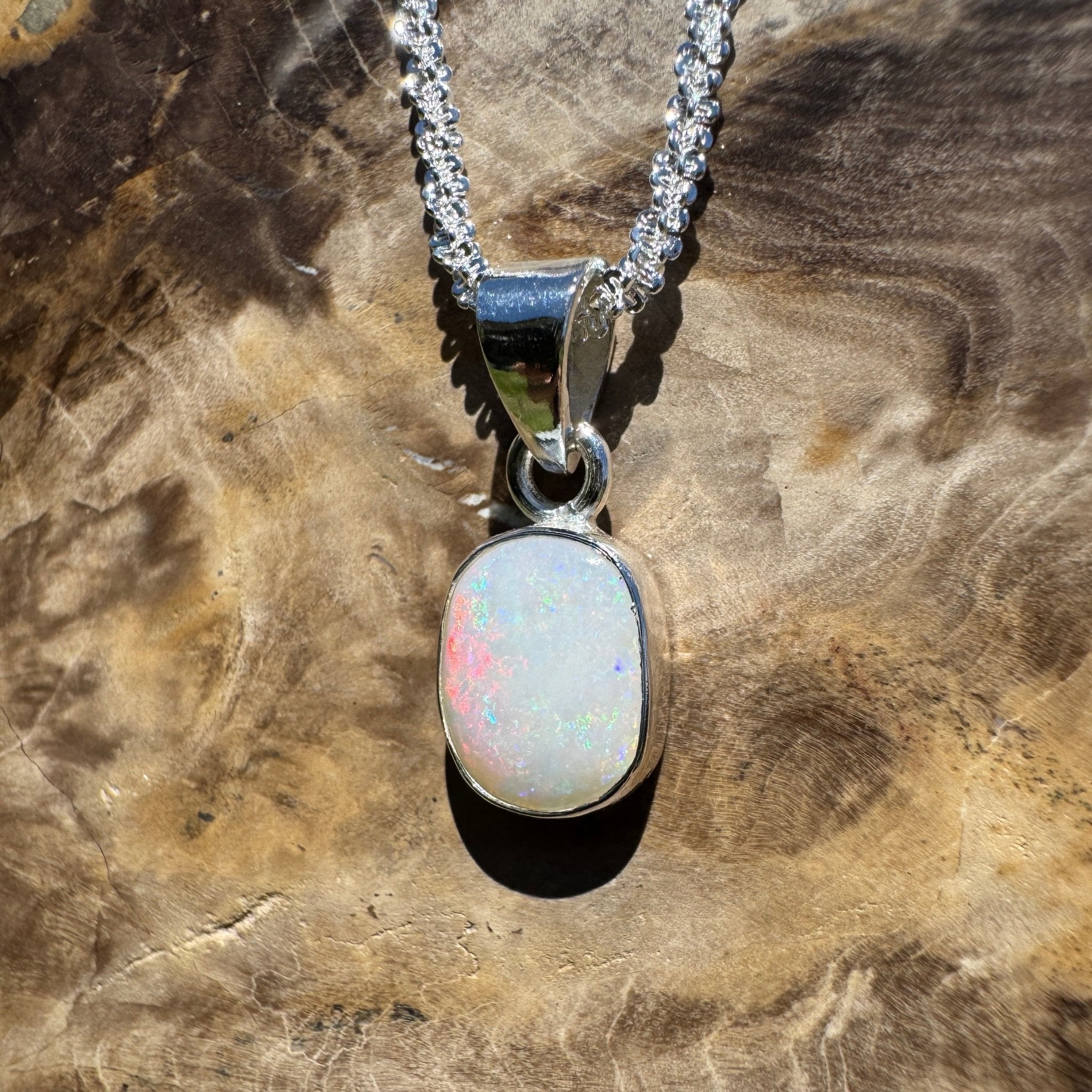 Gnulli Reefshine – 1.5ct Lightning Ridge Opal 925 Silver Pendant