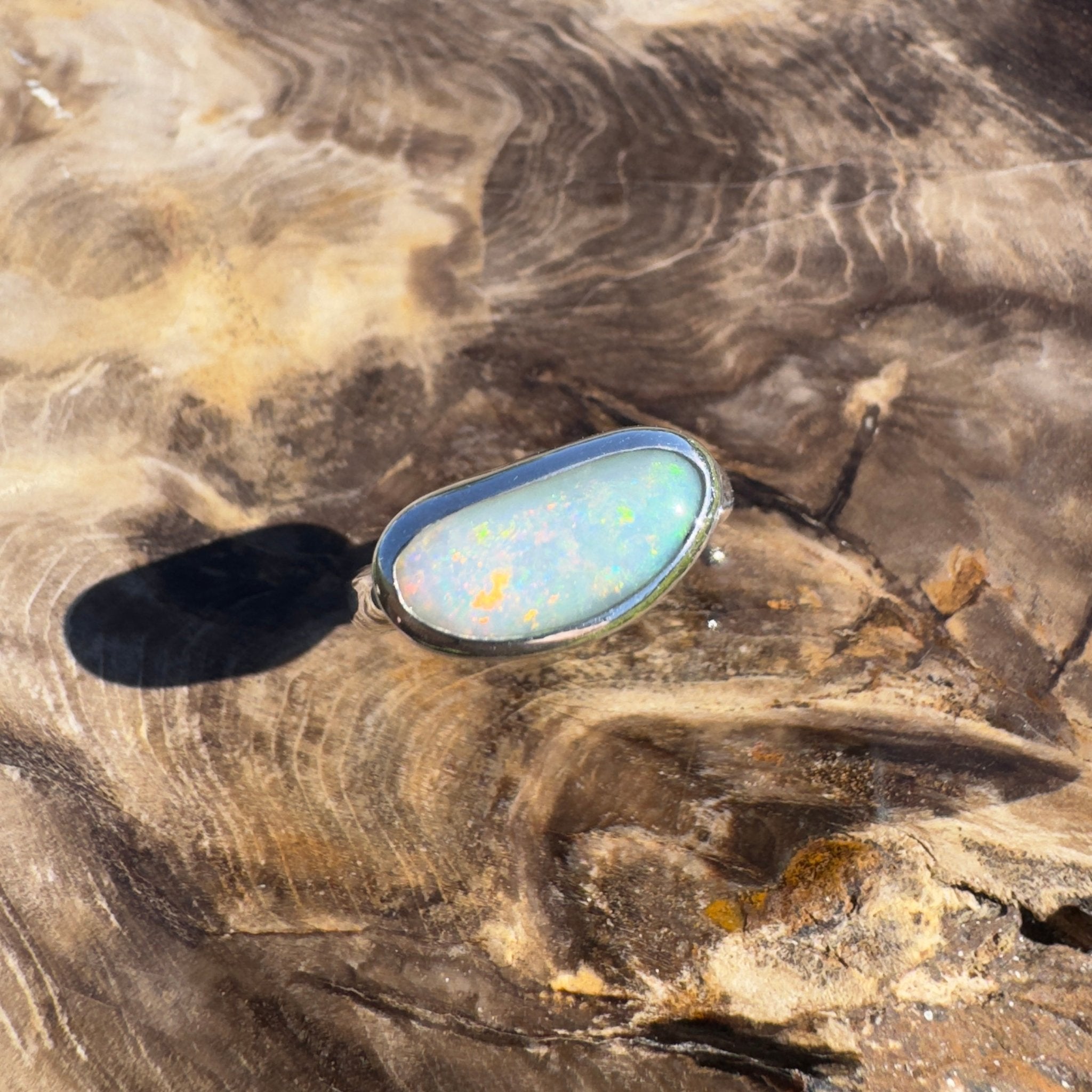 Great Southern Skies ~ 2.1ct Solid Lightning Ridge Opal 925 Silver Ring