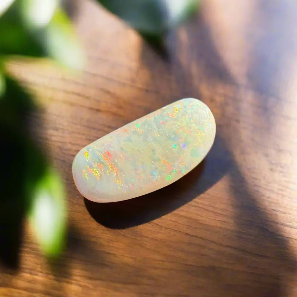 Iridescent opal cabochon from Hand-Cut Solid Coober Pedy Opal 2.9 carat collection