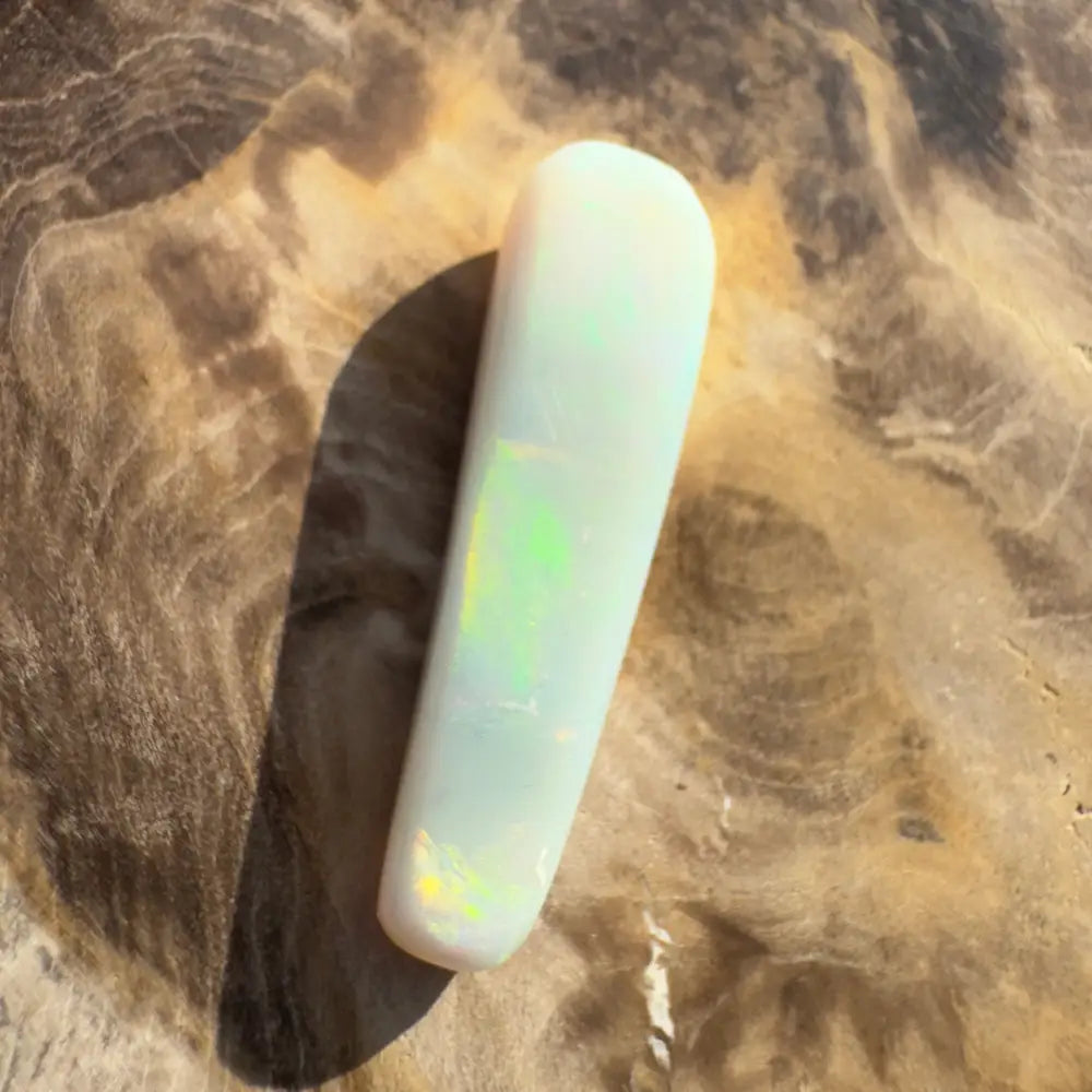 Iridescent white opal cabochon from Hand-Cut Solid Lightning Ridge Opal 7.5carat product