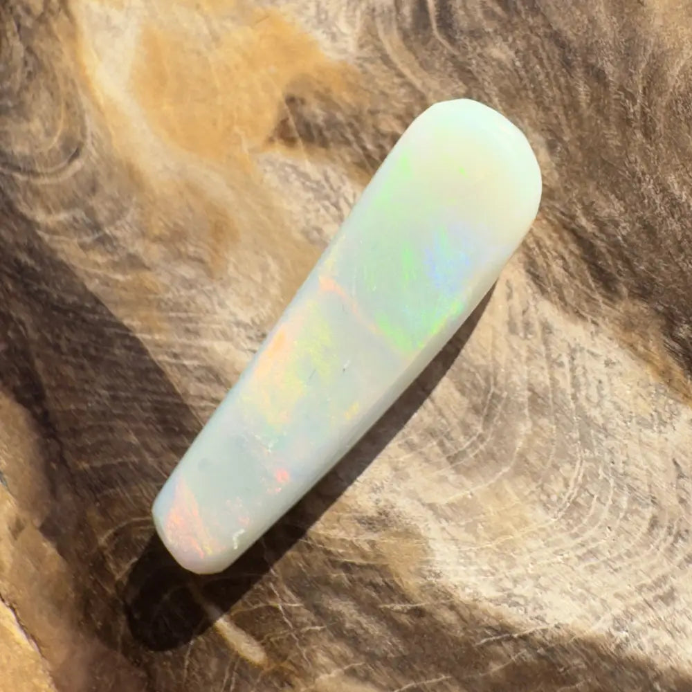 Iridescent white opal cabochon from Hand-Cut Solid Lightning Ridge Opal 7.5carat jewelry