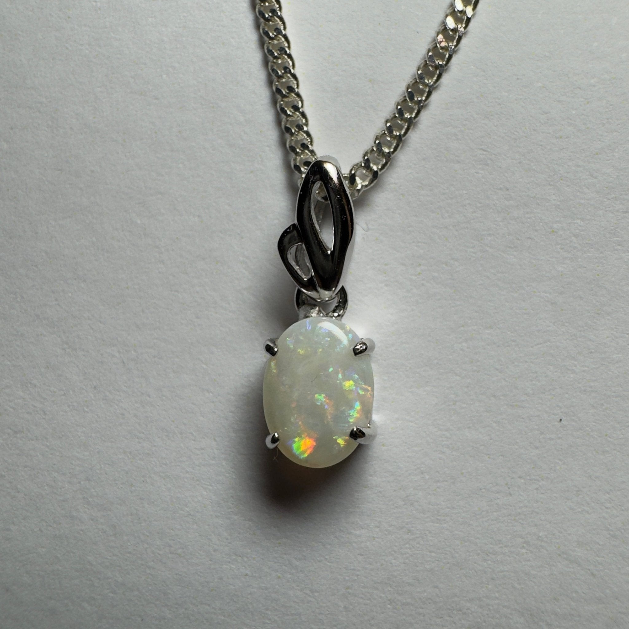 Hyams Beach Honey ~ 0.9ct Coober Pedy Opal 925 Silver Pendant