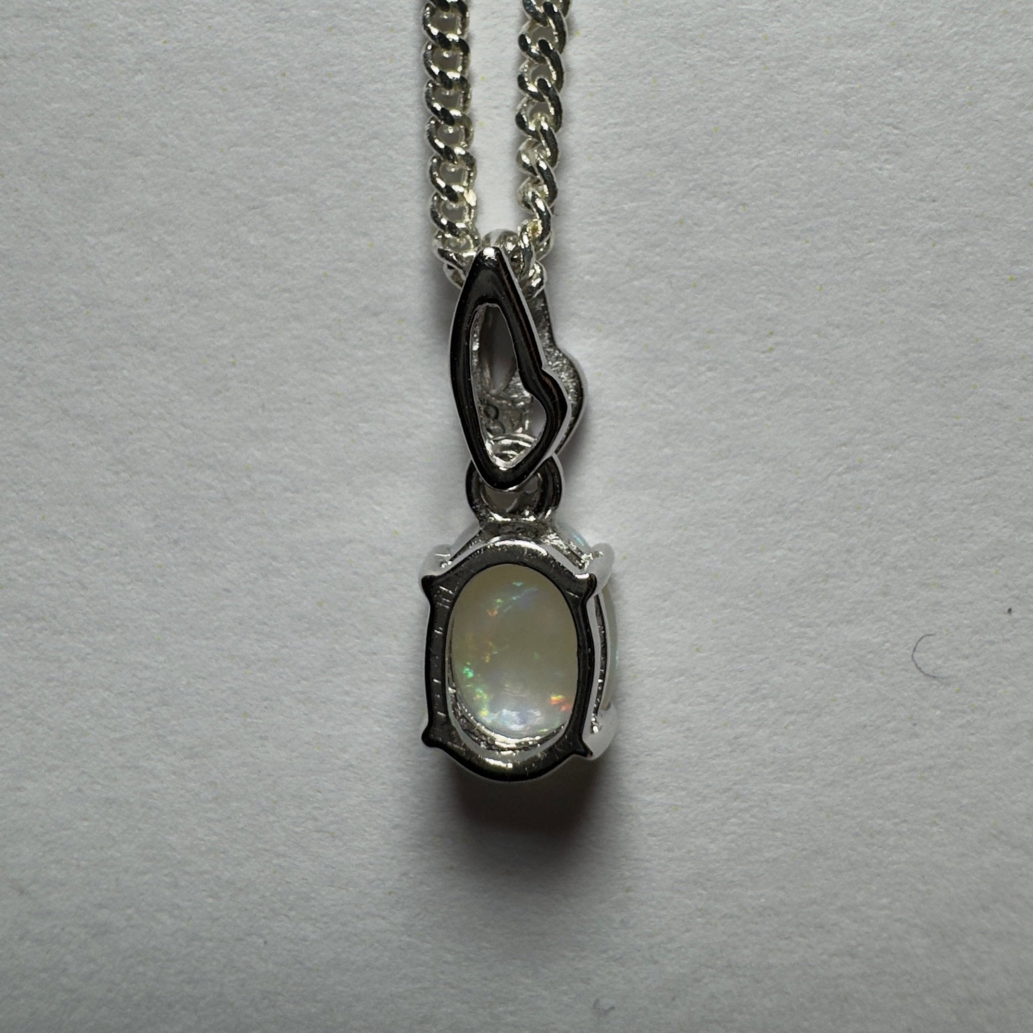 Hyams Beach Honey ~ 0.9ct Coober Pedy Opal 925 Silver Pendant