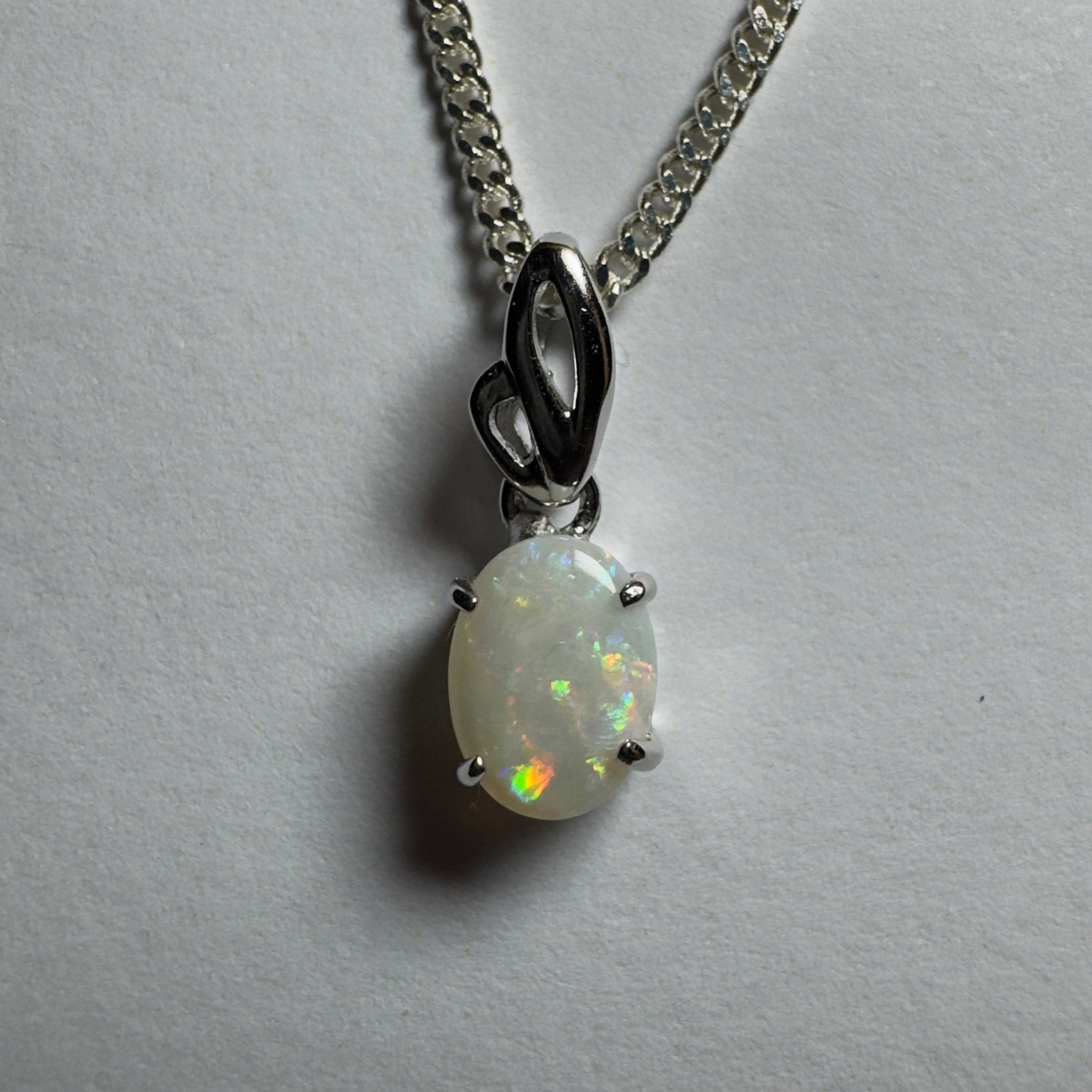 Hyams Beach Honey ~ 0.9ct Coober Pedy Opal 925 Silver Pendant