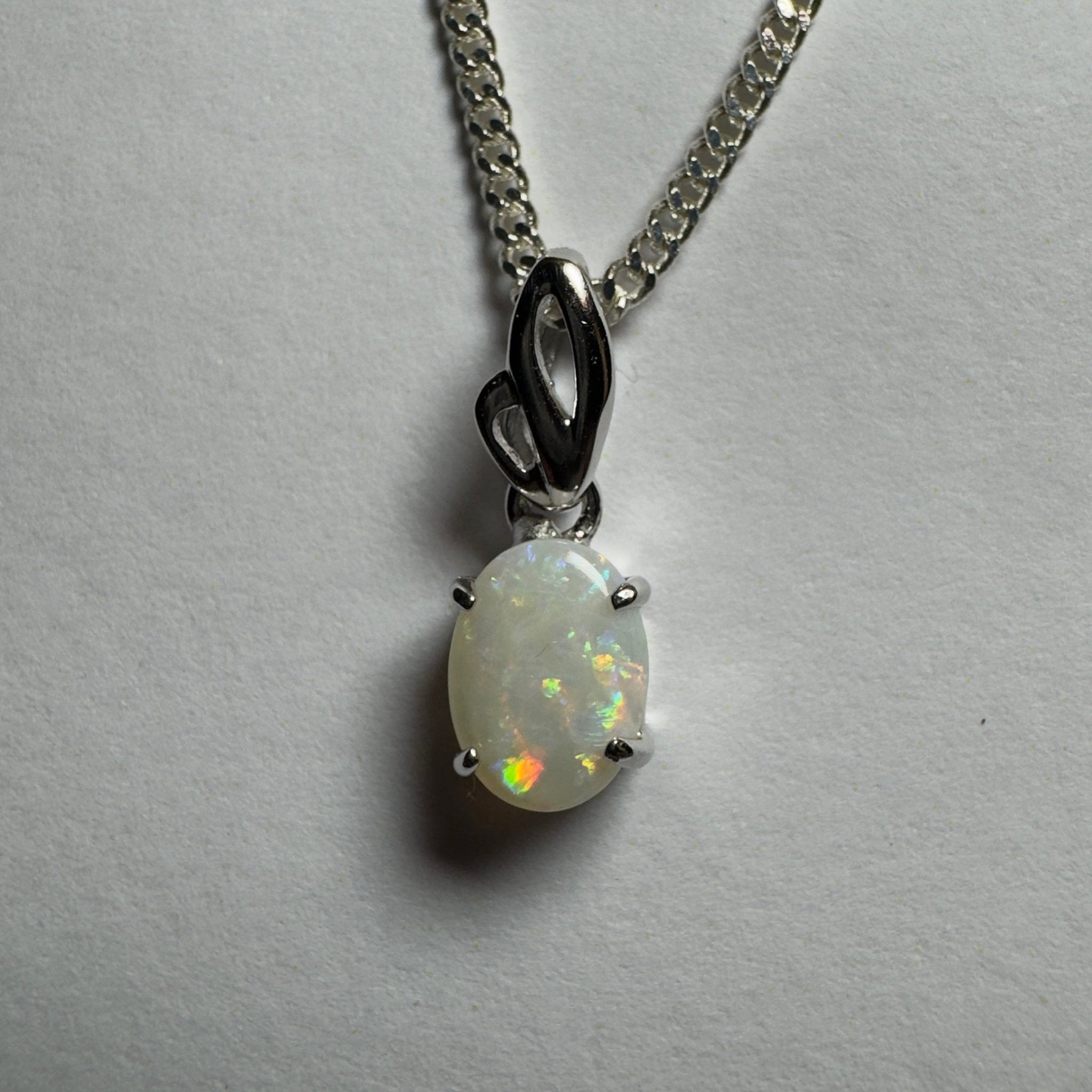 Hyams Beach Honey ~ 0.9ct Coober Pedy Opal 925 Silver Pendant