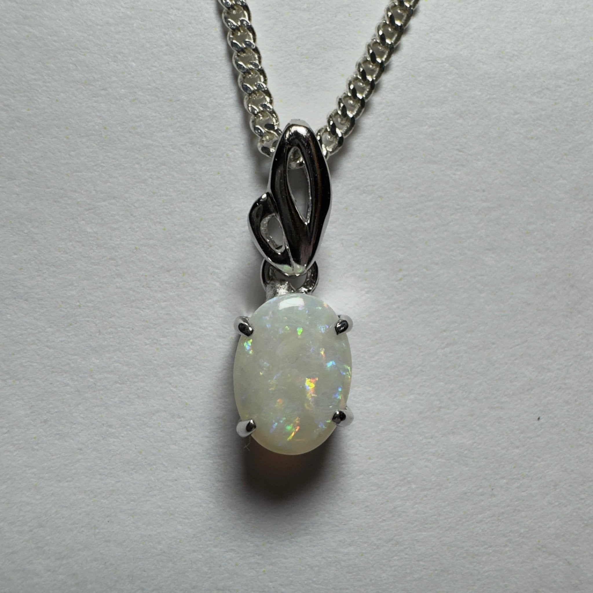 Hyams Beach Honey ~ 0.9ct Coober Pedy Opal 925 Silver Pendant