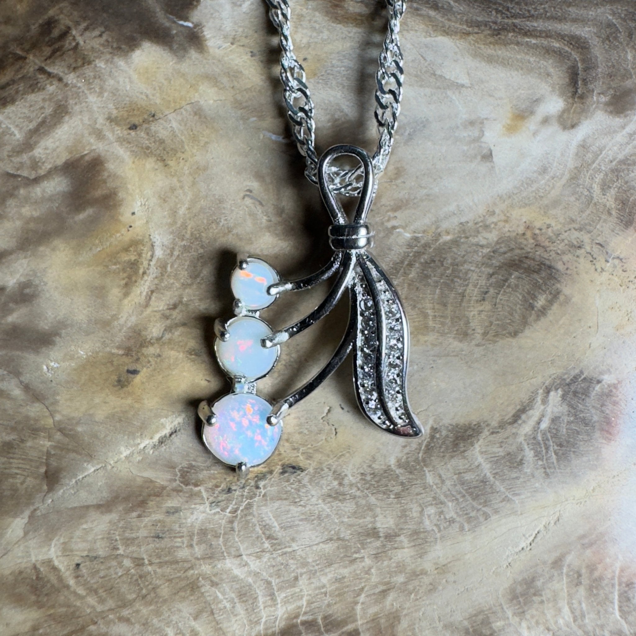 Kanku Starfire - 1.2ct Coober Pedy Opal 925 Silver Pendant