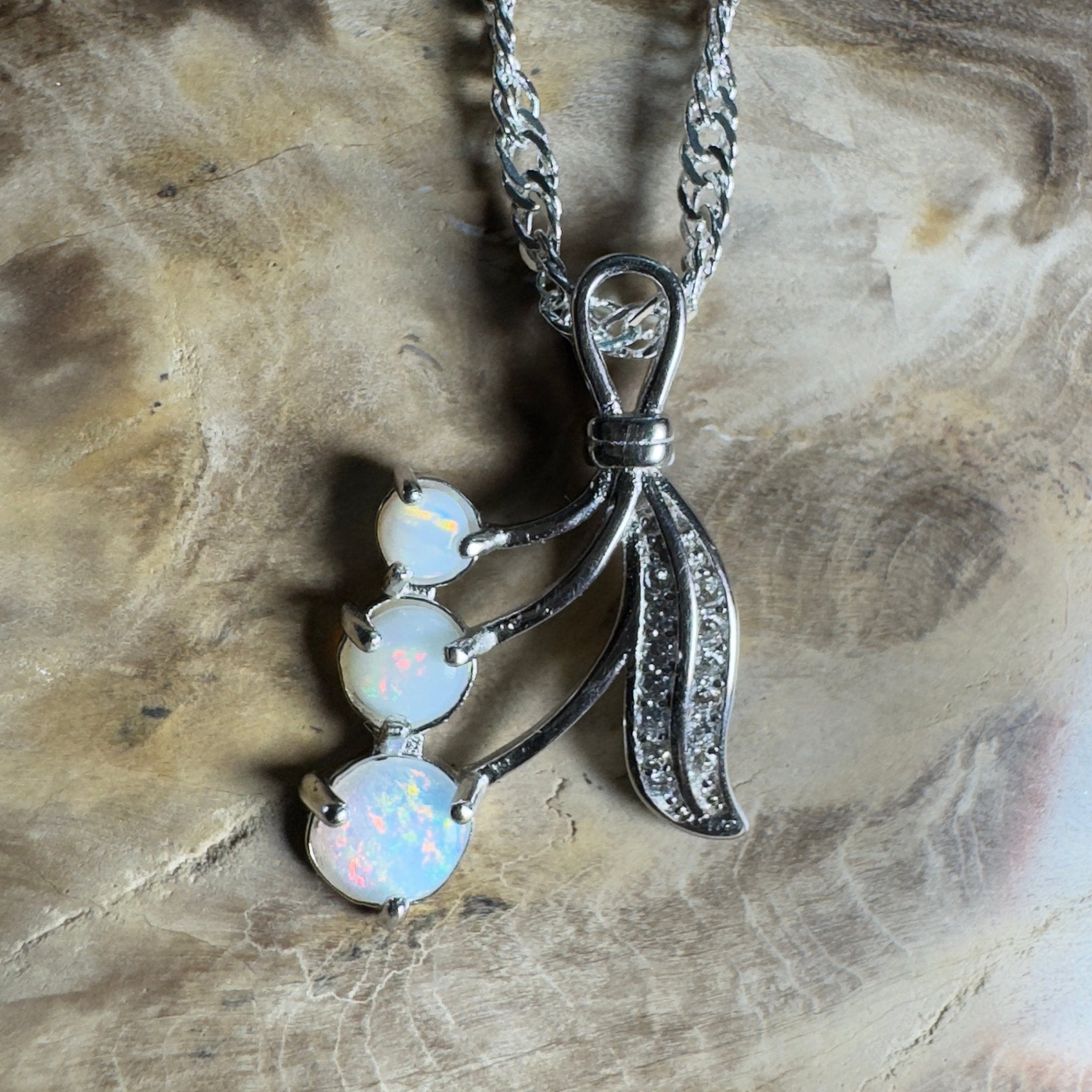 Kanku Starfire - 1.2ct Coober Pedy Opal 925 Silver Pendant