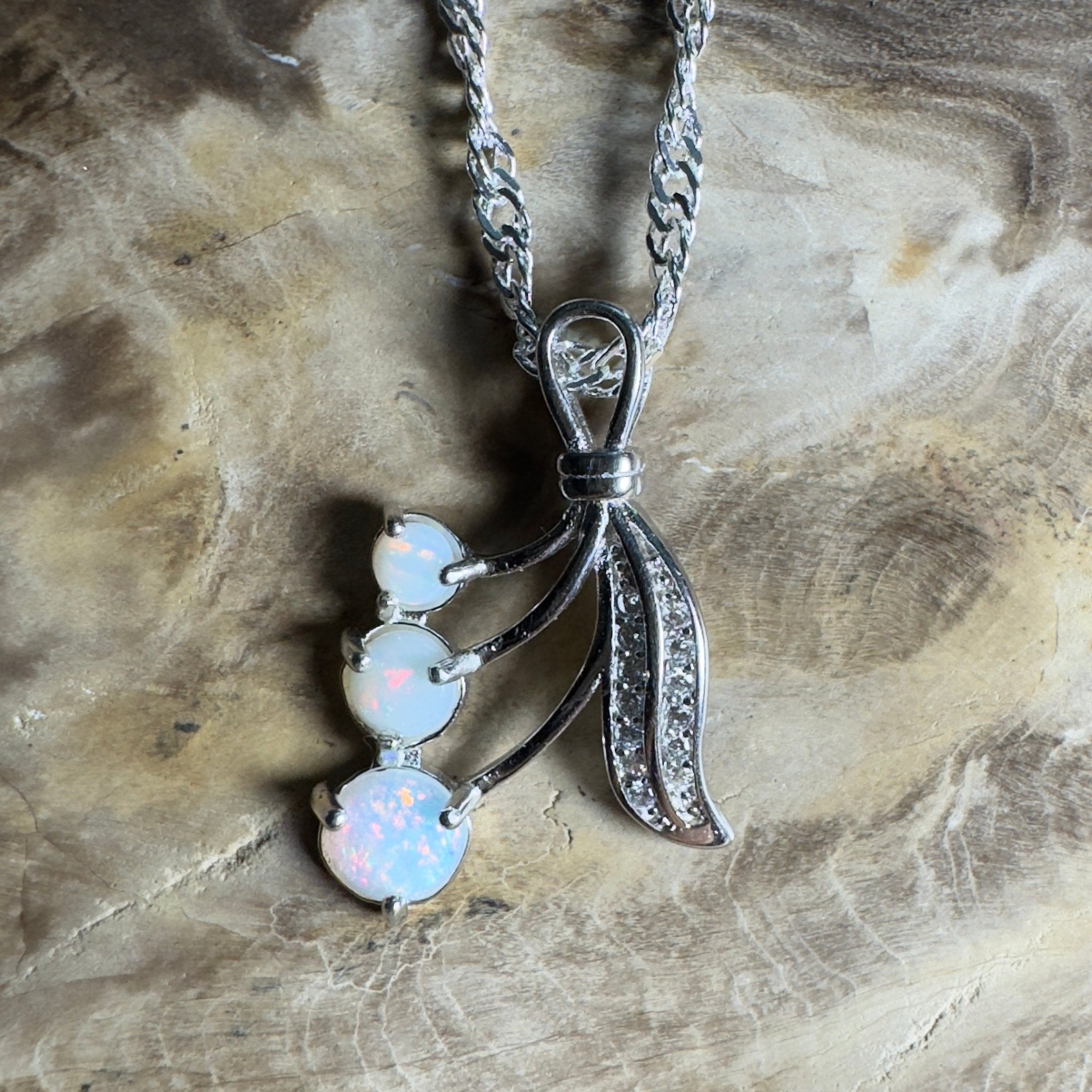 Kanku Starfire - 1.2ct Coober Pedy Opal 925 Silver Pendant