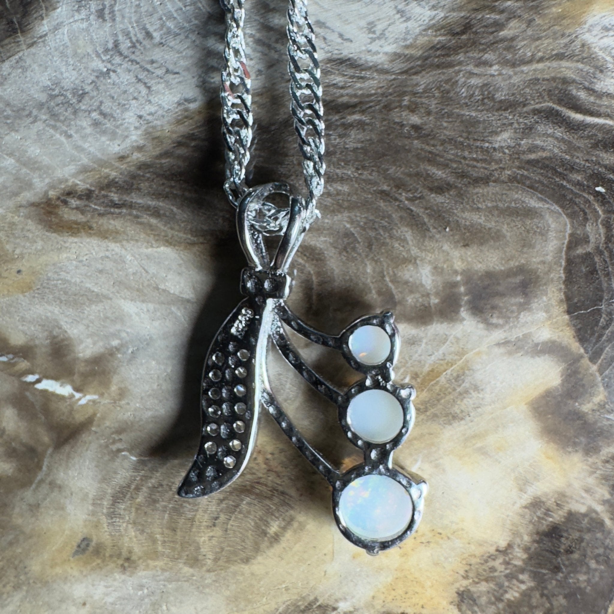 Kanku Starfire - 1.2ct Coober Pedy Opal 925 Silver Pendant