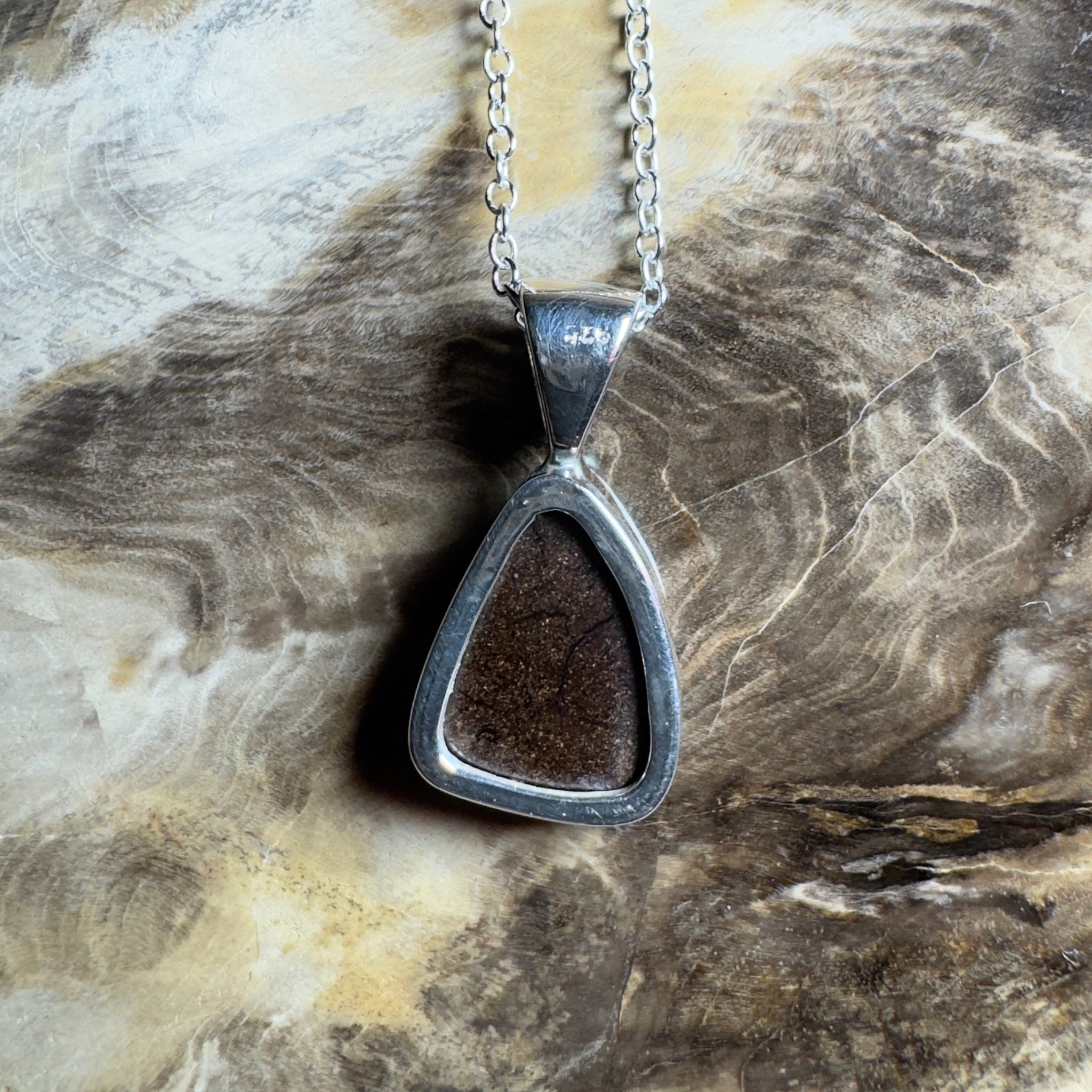 Kata Tjuta Cool ~ Queensland Boulder Opal 925 Sterling Silver Pendant Necklace