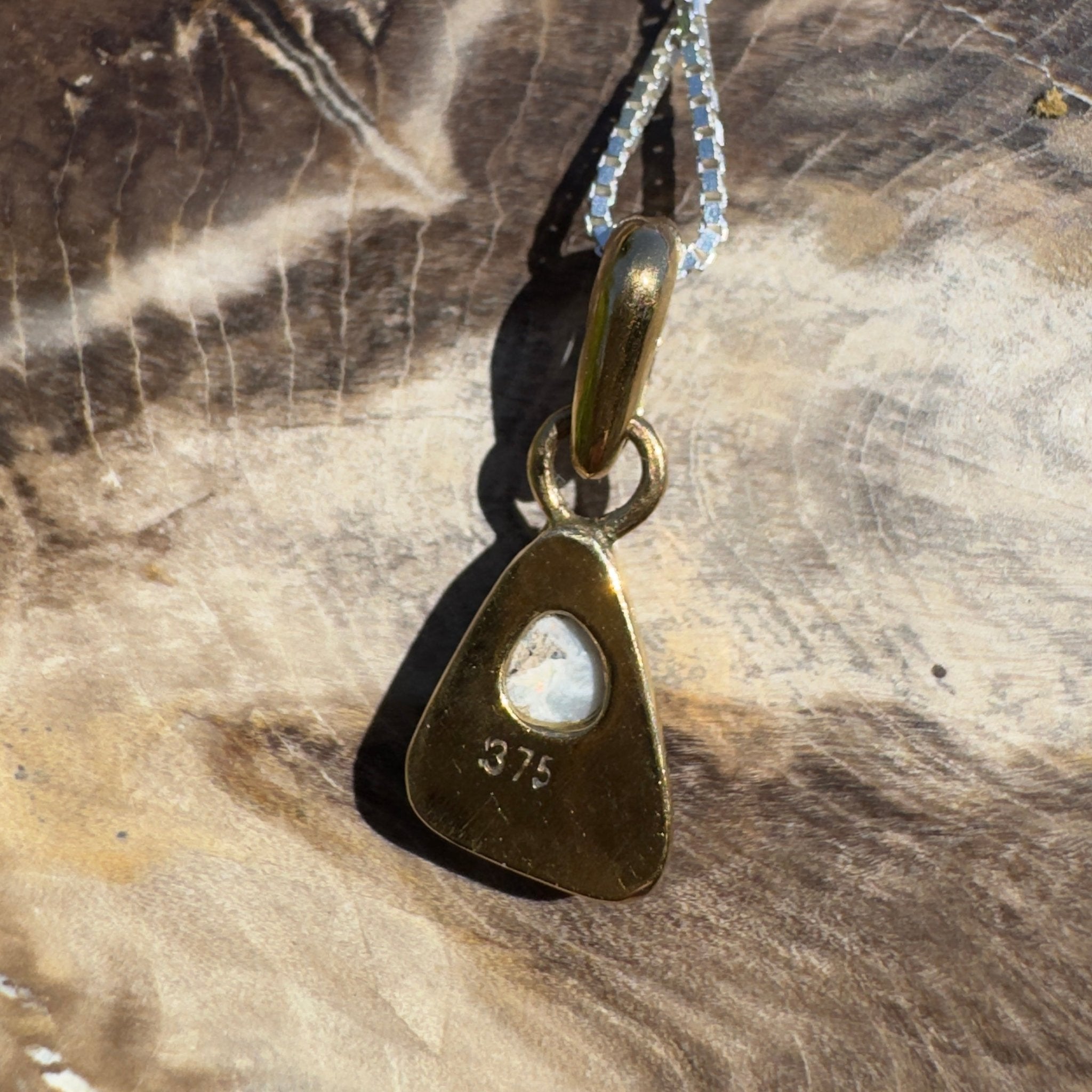 Kimberley Crown ~ 1ct Lightning Ridge Opal 9ct Yellow Gold Pendant