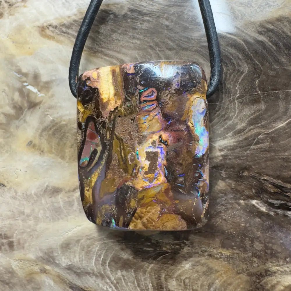 ‘Kimberley Sky' ~ Handcrafted 49ct Solid Queensland Koroit Opal Pendant Necklace