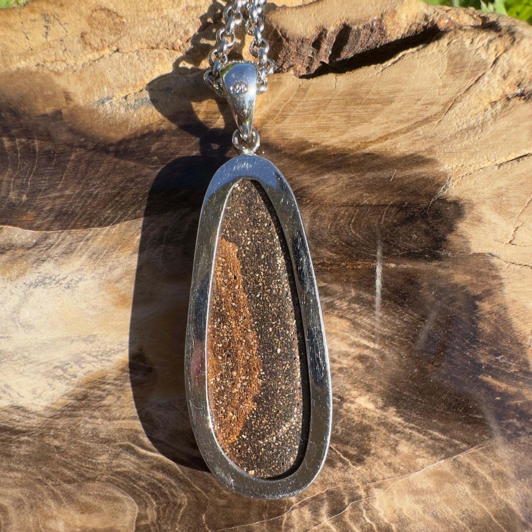 Kimberley Spark Break ~ Queensland Boulder Opal 925 Sterling Silver Pendant Necklace