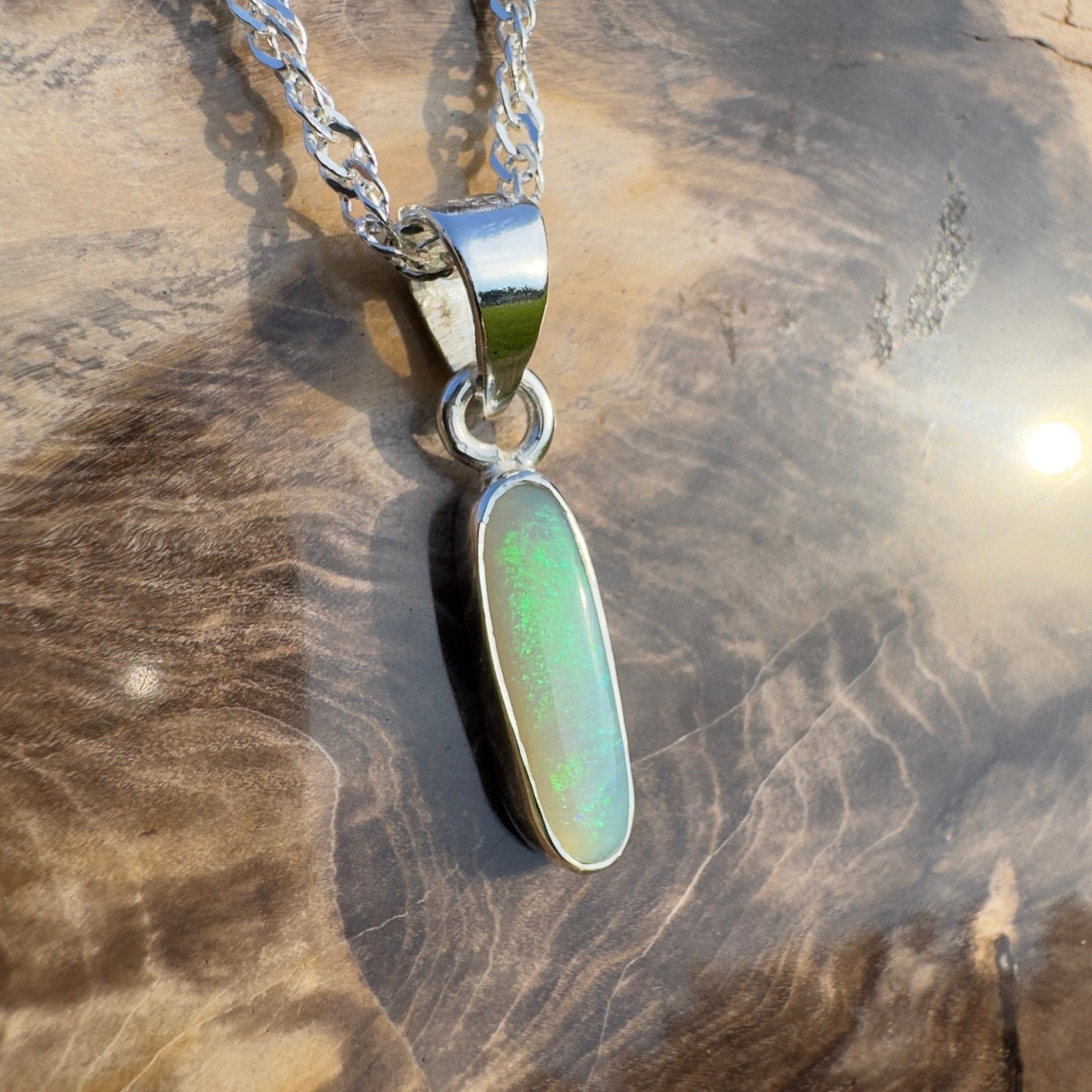 Kimberley Tidefall – 1.2ct Lightning Ridge Opal Pendant