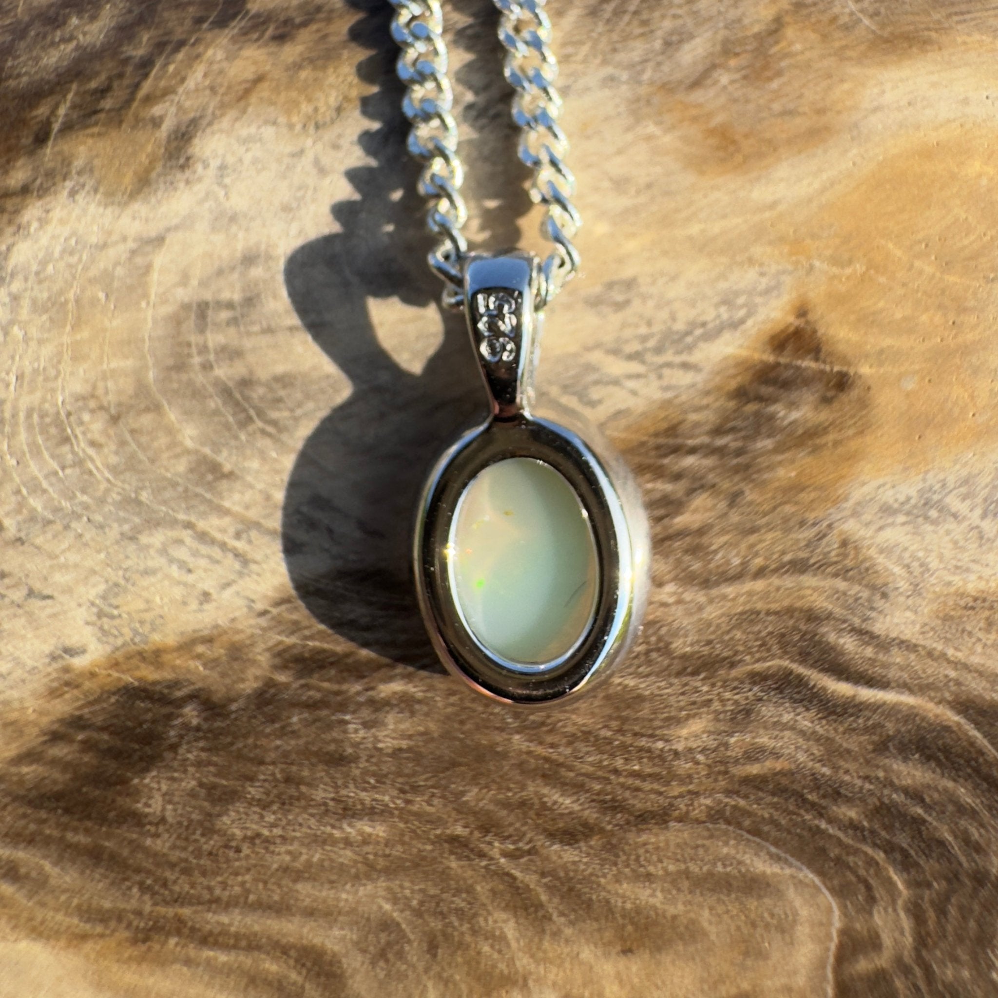 Lake Argyle Aurora – 0.7ct Coober Pedy Opal 925 Silver Pendant