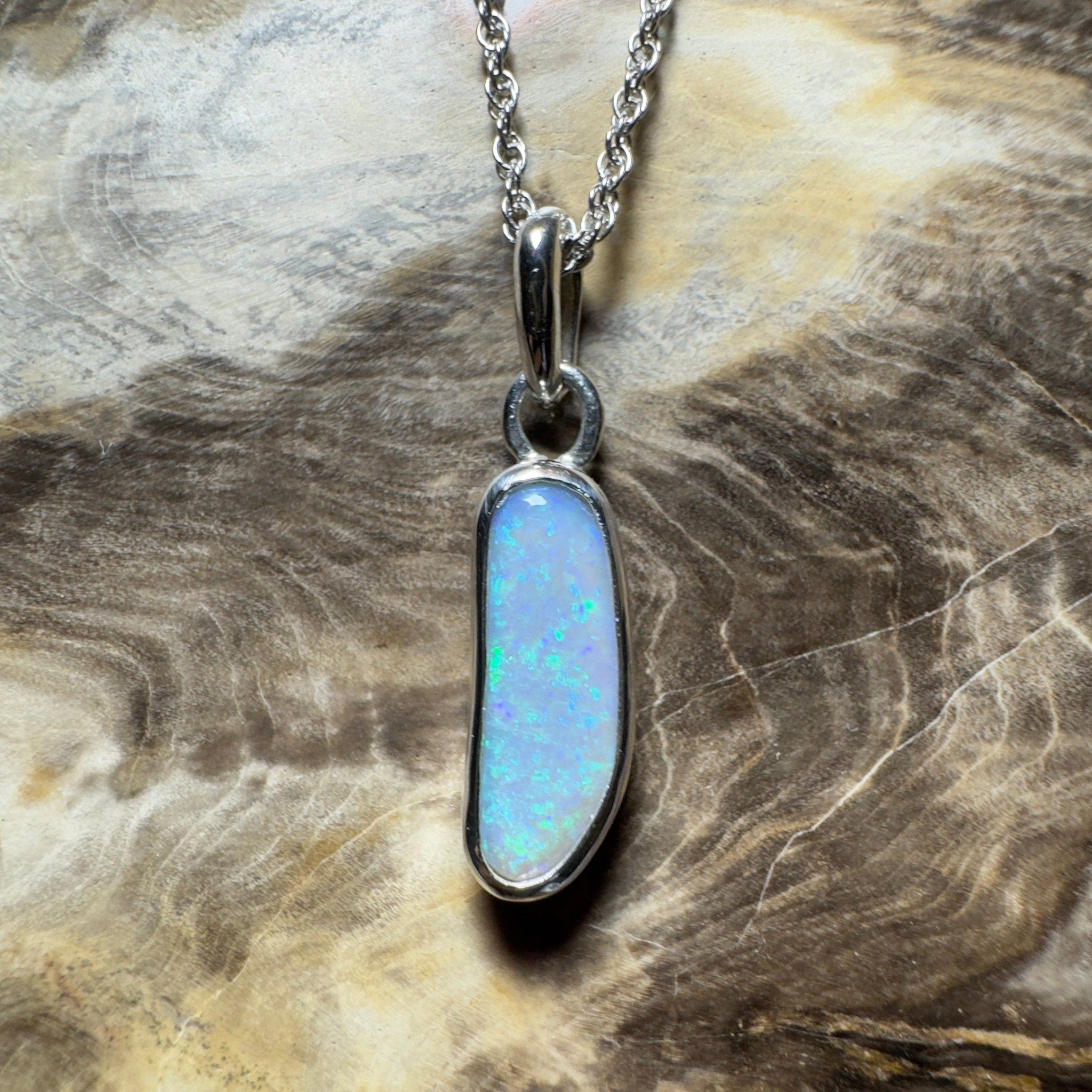 Lake Argyle Glow ~ 2.3ct Lightning Ridge Opal 925 Silver Pendant