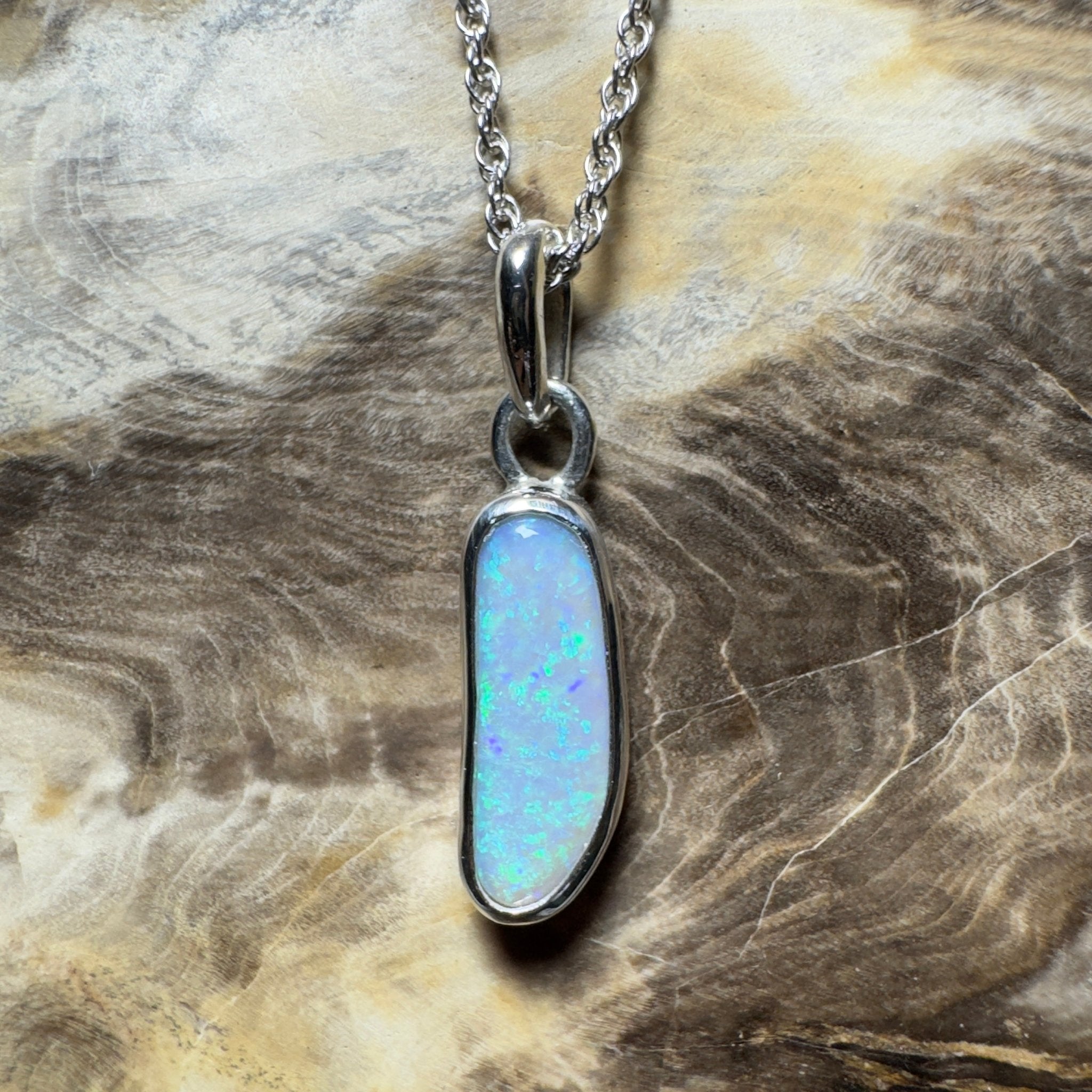 Lake Argyle Glow ~ 2.3ct Lightning Ridge Opal 925 Silver Pendant