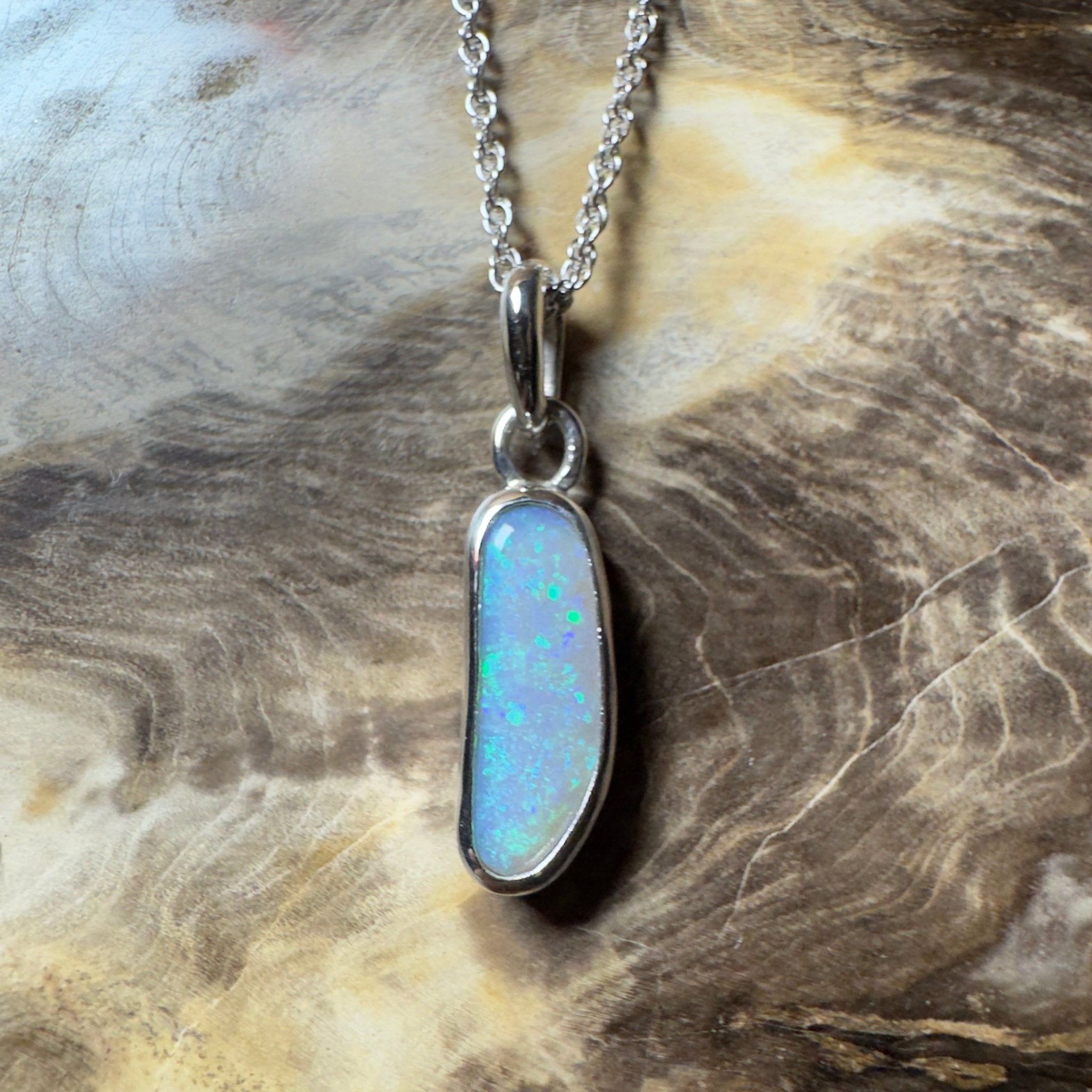 Lake Argyle Glow ~ 2.3ct Lightning Ridge Opal 925 Silver Pendant