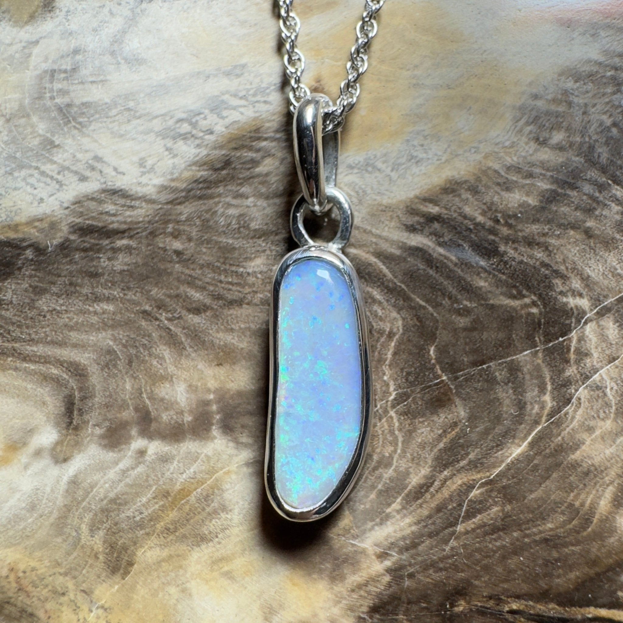 Lake Argyle Glow ~ 2.3ct Lightning Ridge Opal 925 Silver Pendant