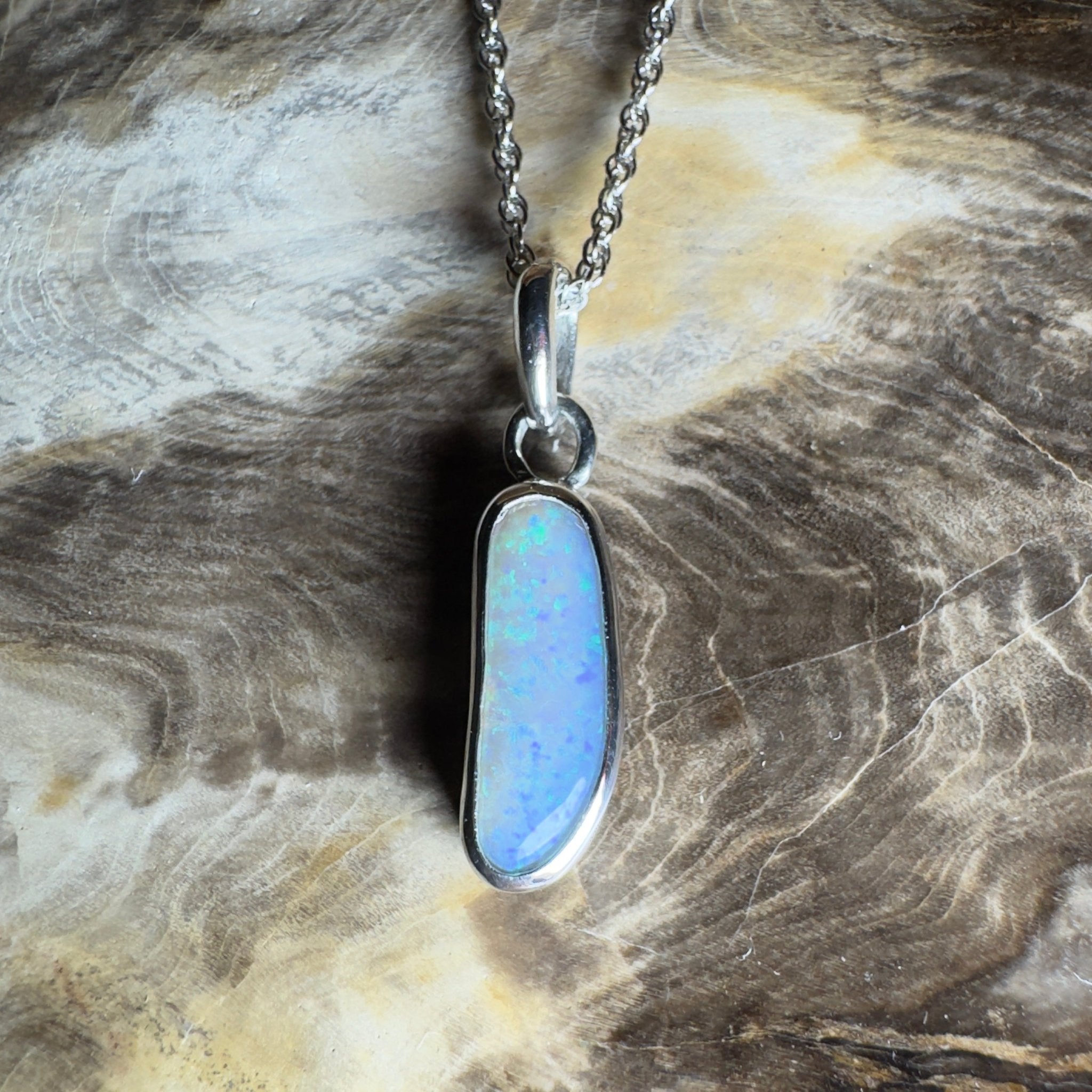 Lake Argyle Glow ~ 2.3ct Lightning Ridge Opal 925 Silver Pendant