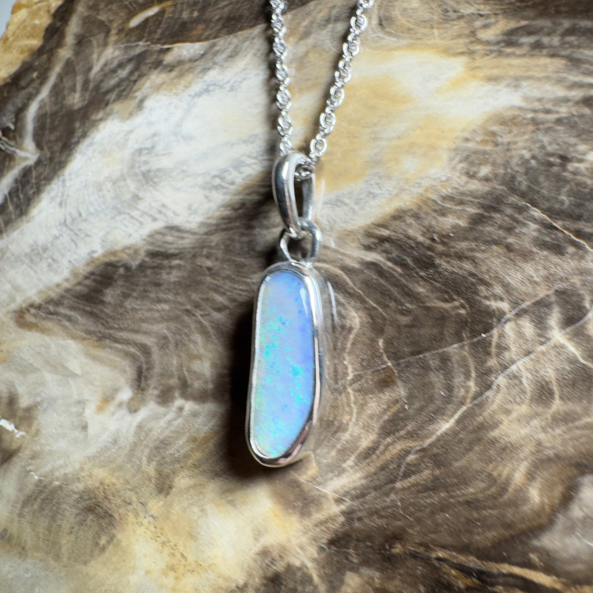 Lake Argyle Glow ~ 2.3ct Lightning Ridge Opal 925 Silver Pendant