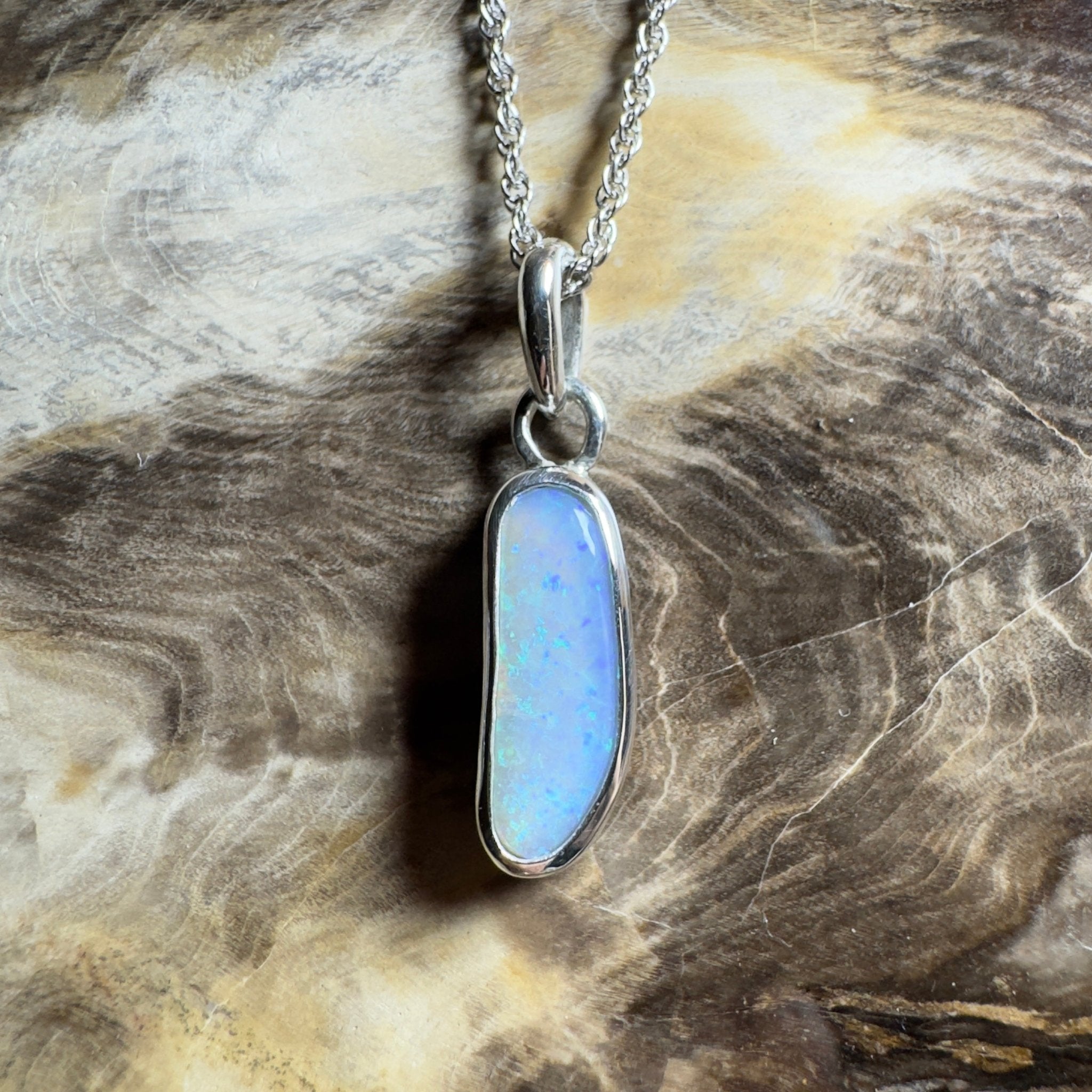 Lake Argyle Glow ~ 2.3ct Lightning Ridge Opal 925 Silver Pendant