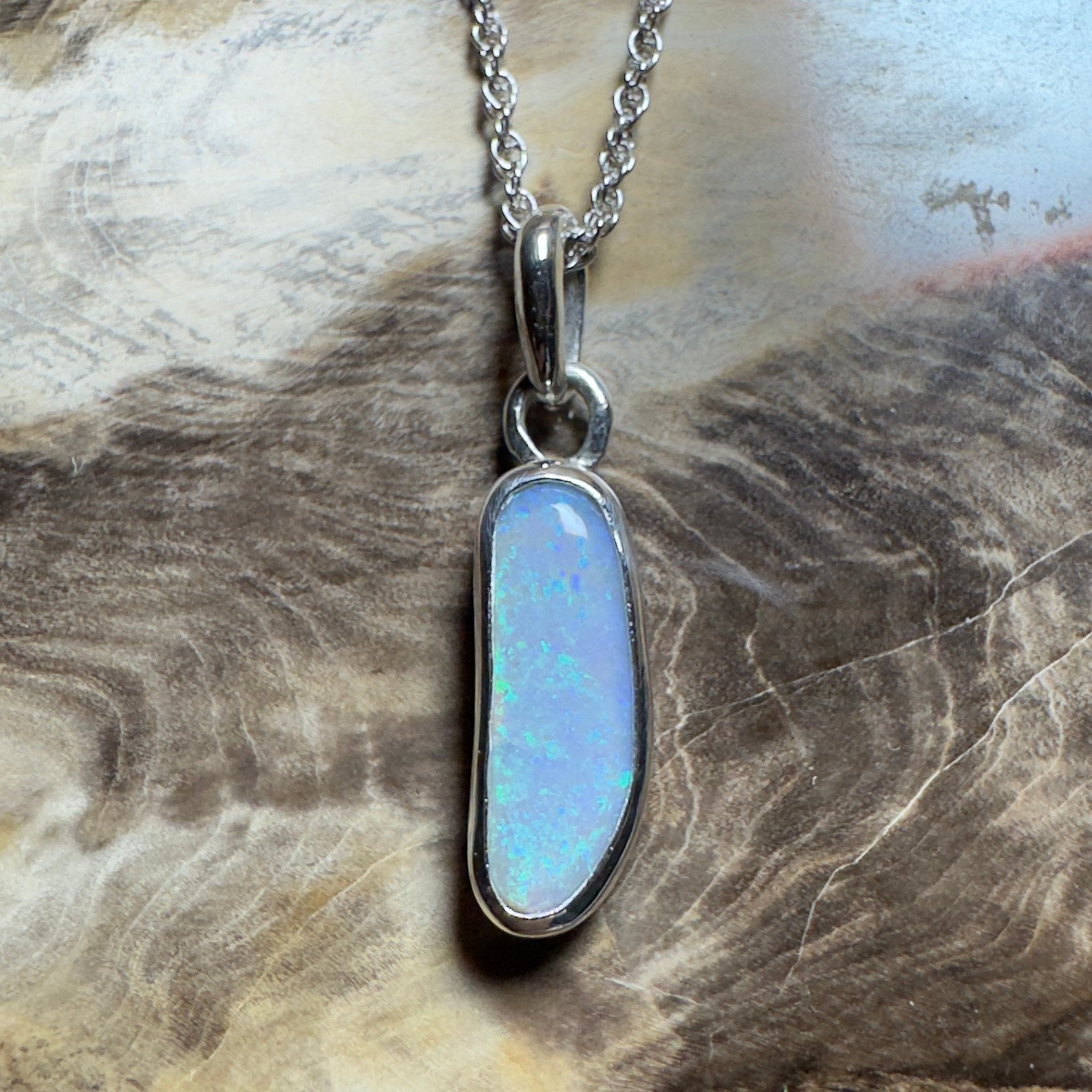 Lake Argyle Glow ~ 2.3ct Lightning Ridge Opal 925 Silver Pendant