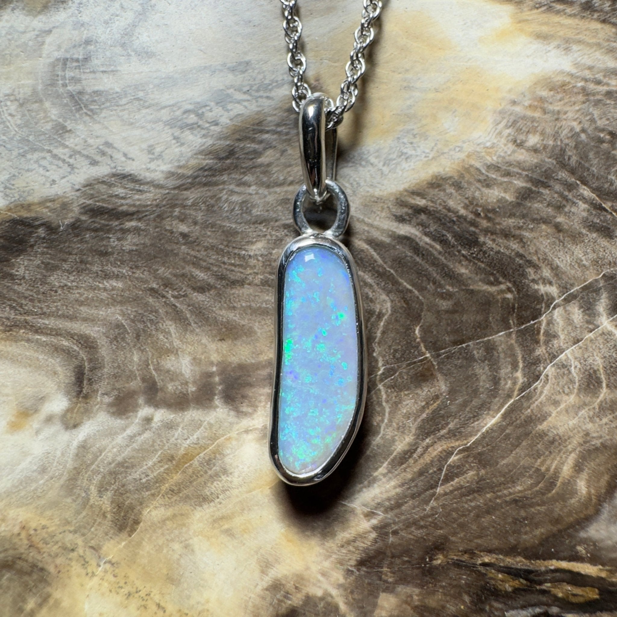 Lake Argyle Glow ~ 2.3ct Lightning Ridge Opal 925 Silver Pendant