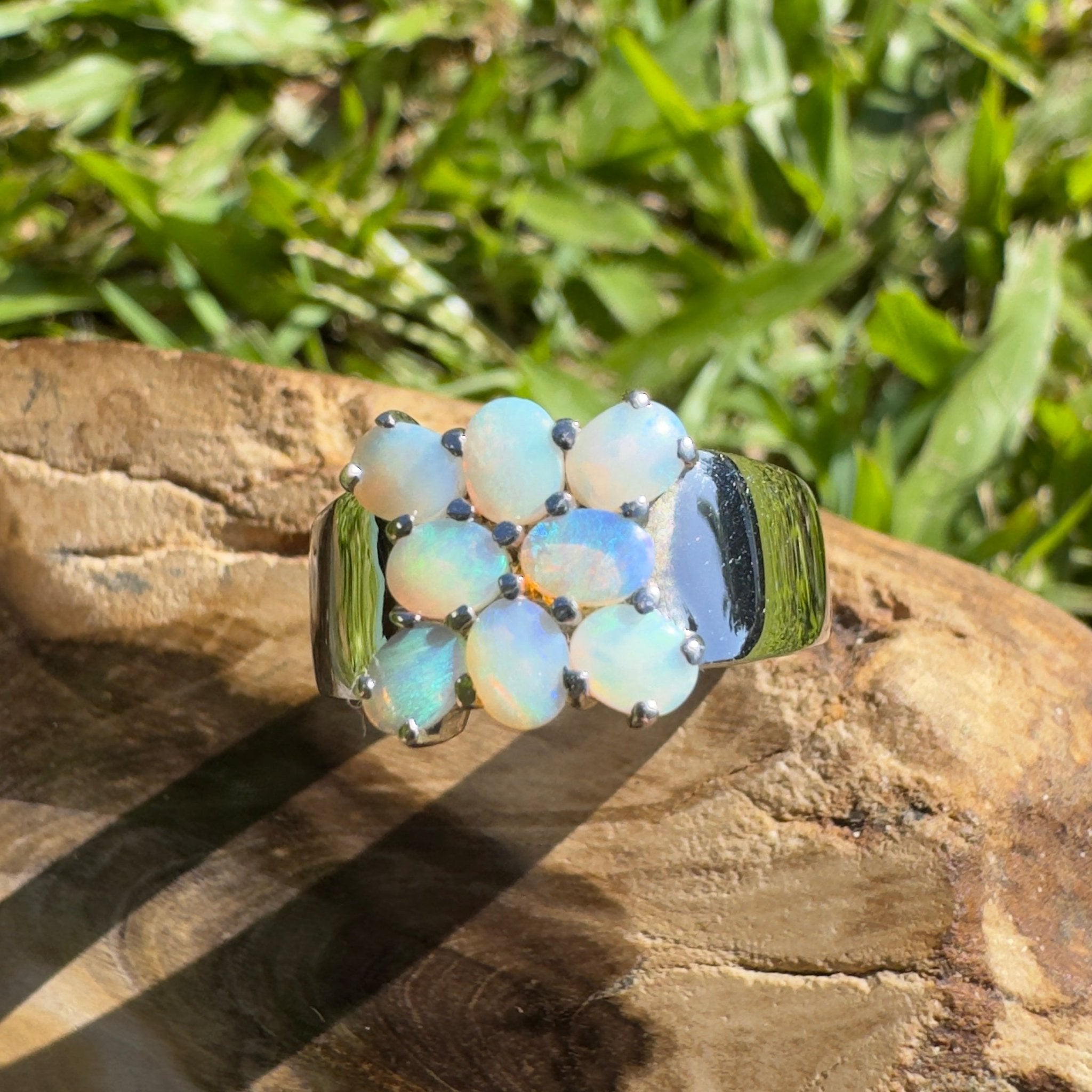 Lightning Ridge Fine Spark – Solid Lightning Ridge Opal 925 Sterling Silver Ring
