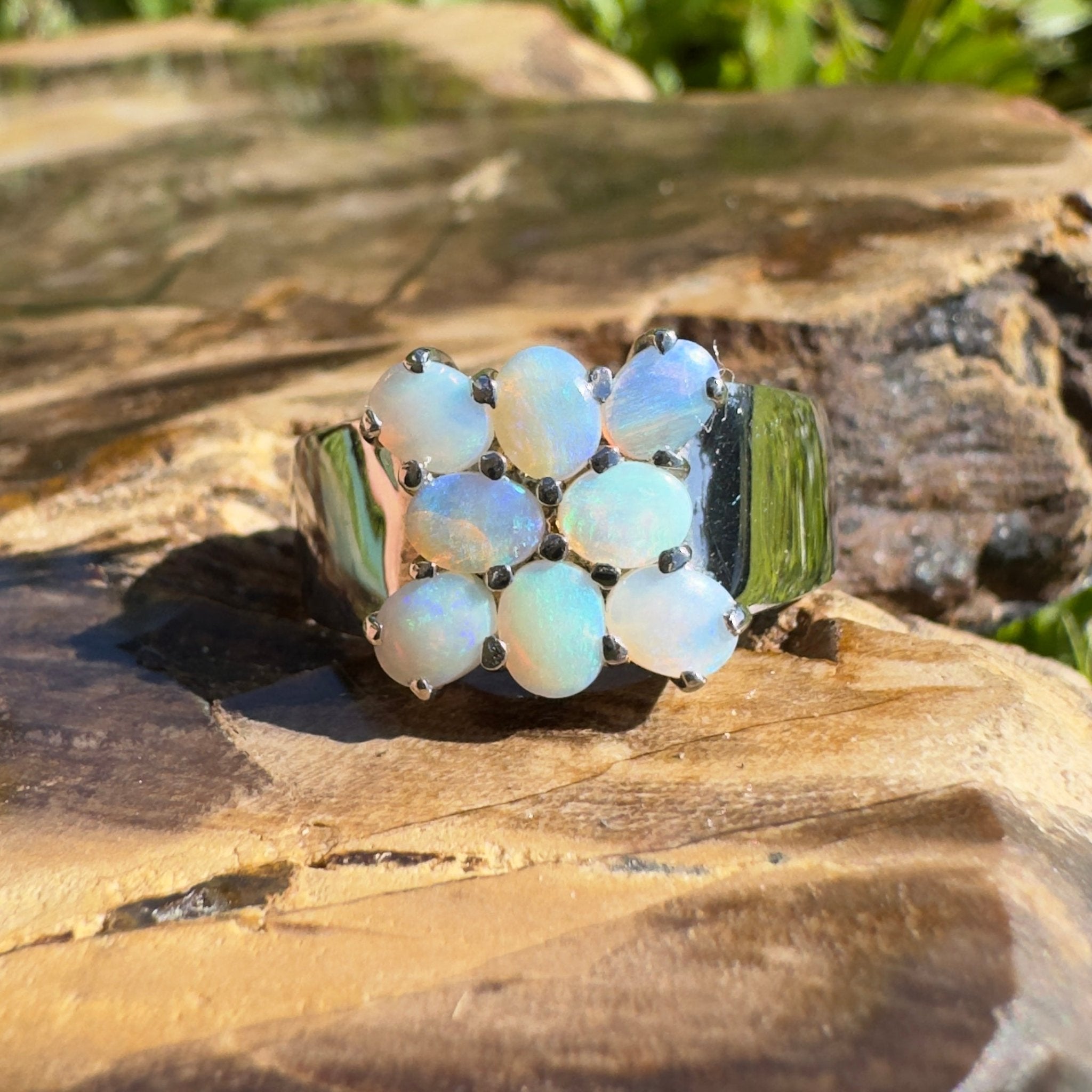 Lightning Ridge Fine Spark – Solid Lightning Ridge Opal 925 Sterling Silver Ring
