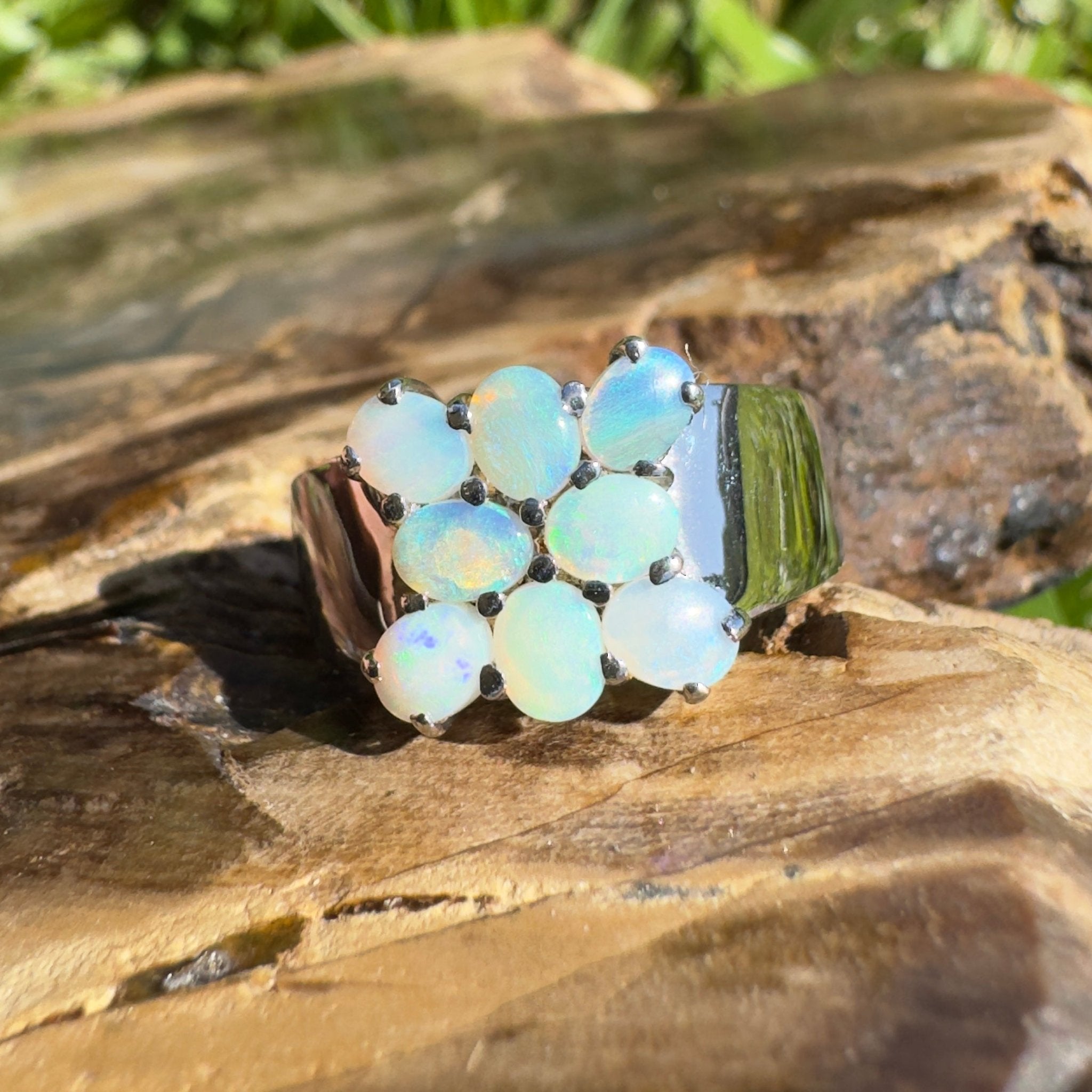 Lightning Ridge Fine Spark – Solid Lightning Ridge Opal 925 Sterling Silver Ring