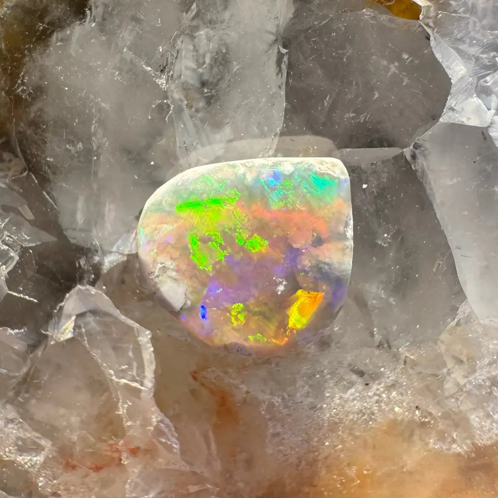 Iridescent Lightning Ridge Opal gemstone showcasing vibrant colors and natural beauty